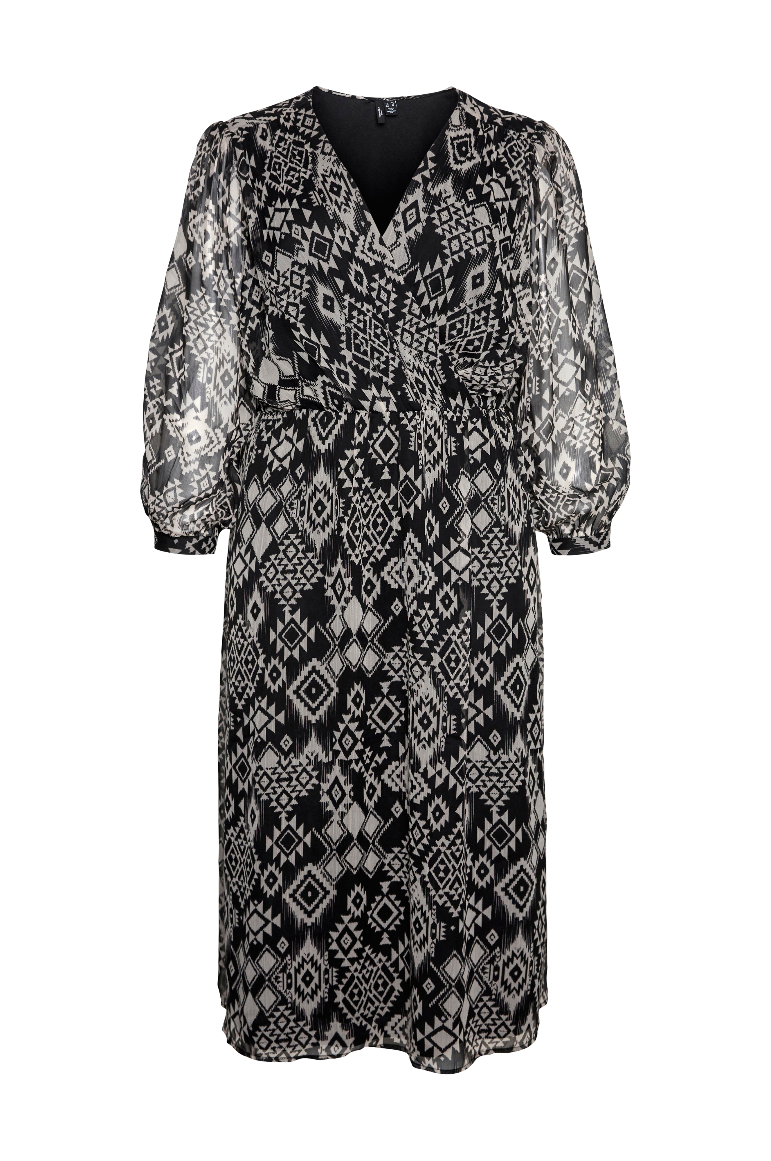 Kjole vmcGema Gil L/S 7/8 Dress Wvn Curve v:4582062
