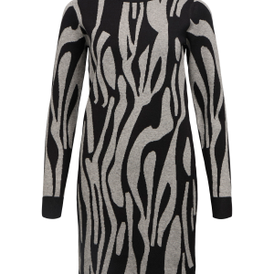 Kjole objRay L/S Knit Drss Aop v:3536912 Kjole objRay L/S Knit Drss Aop v:3536912