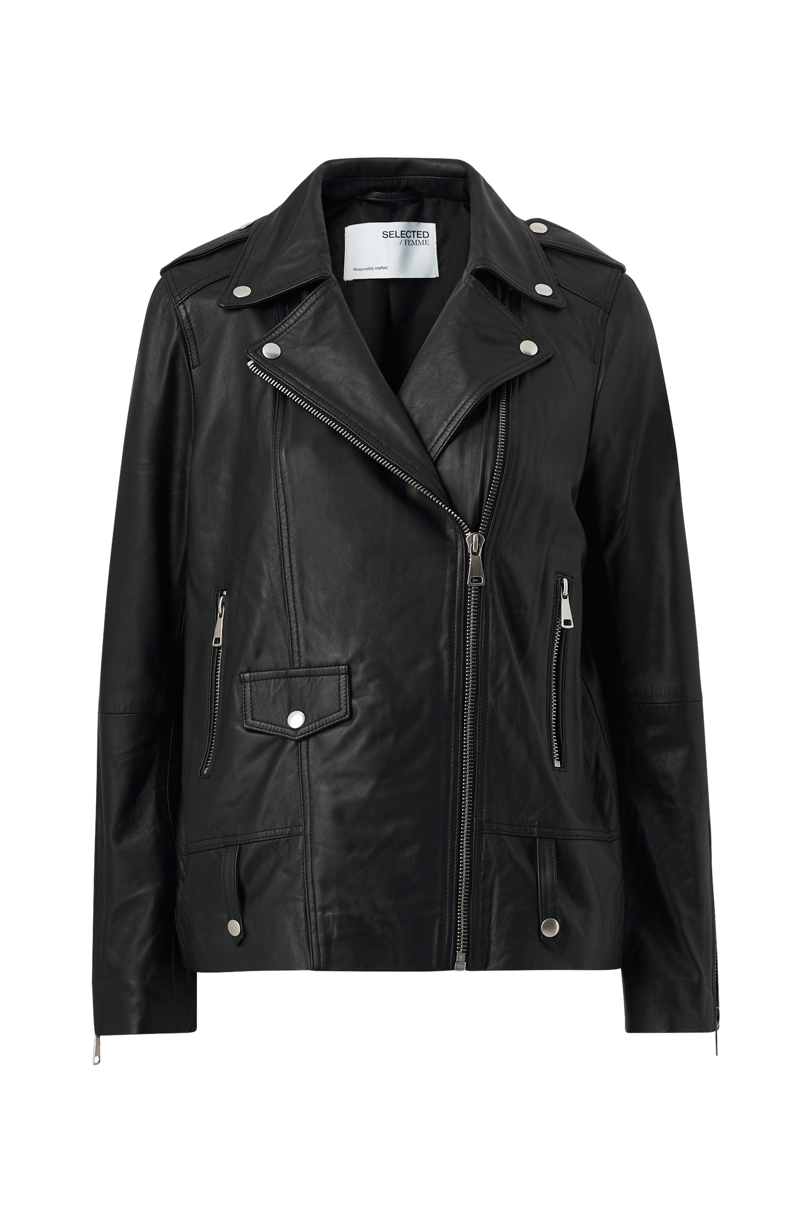 Skinnjakke slfMadison Leather Jacket Noos v:8634262
