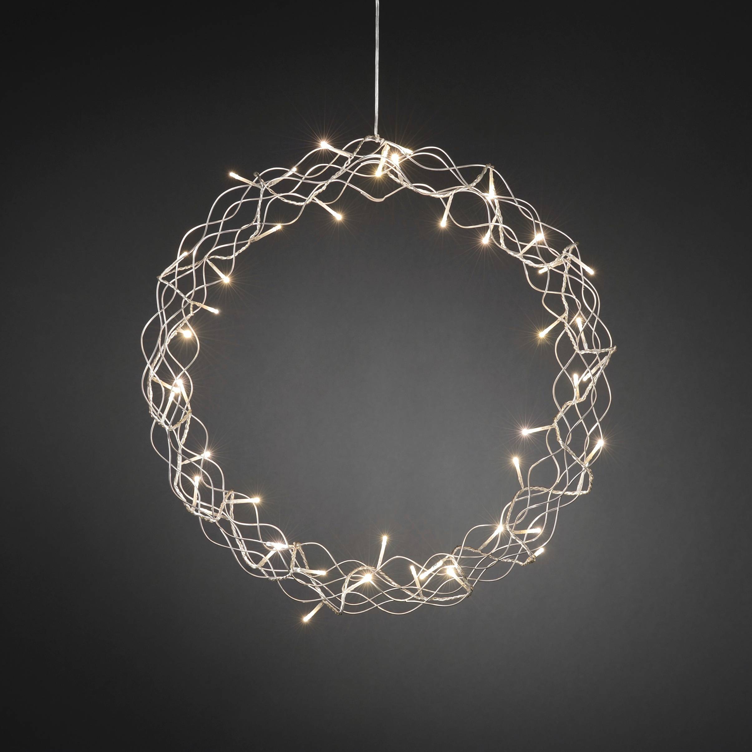 Krans av sølvmetall, LED v:1604491