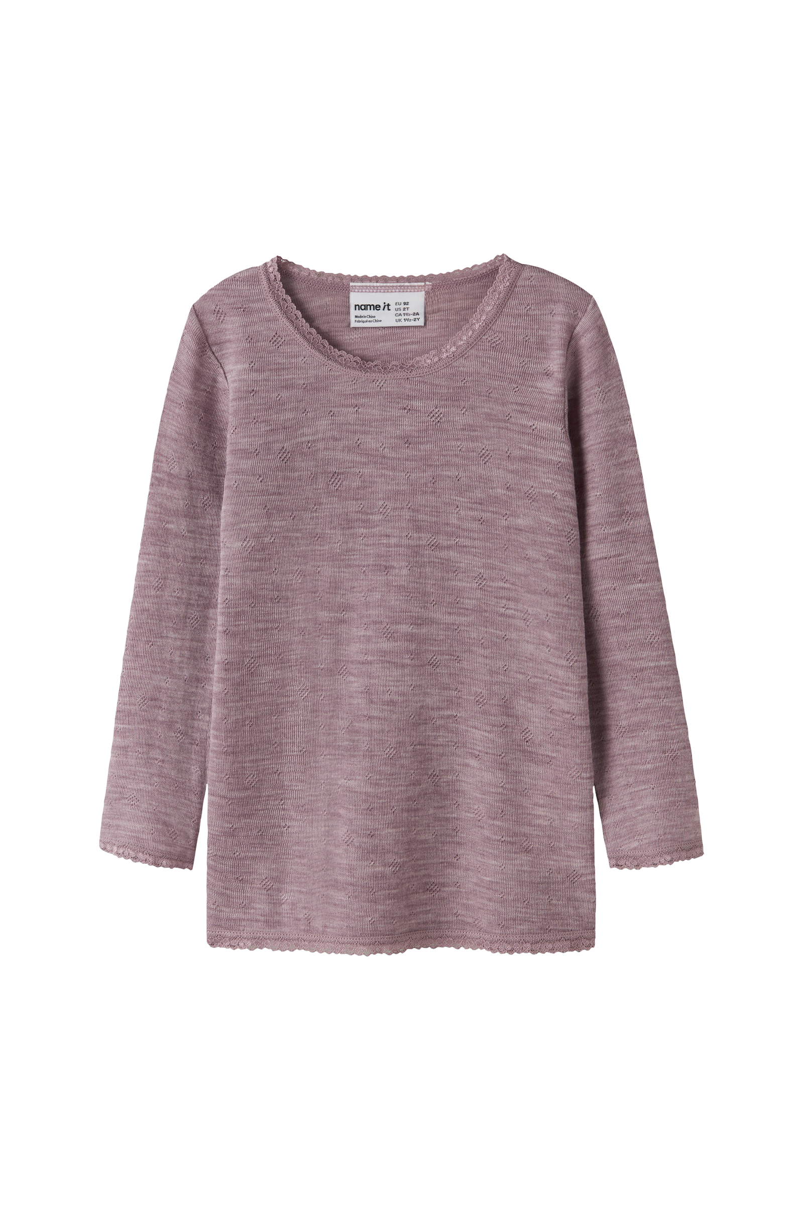 Genser Nmfwang Wool Needle Ls Top Solid No v:1321231