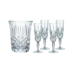 Champagneglass og champagnekjøler Noblesse, sett i 5 deler v:7119772 Champagneglass og champagnekjøler Noblesse, sett i 5 deler v:7119772