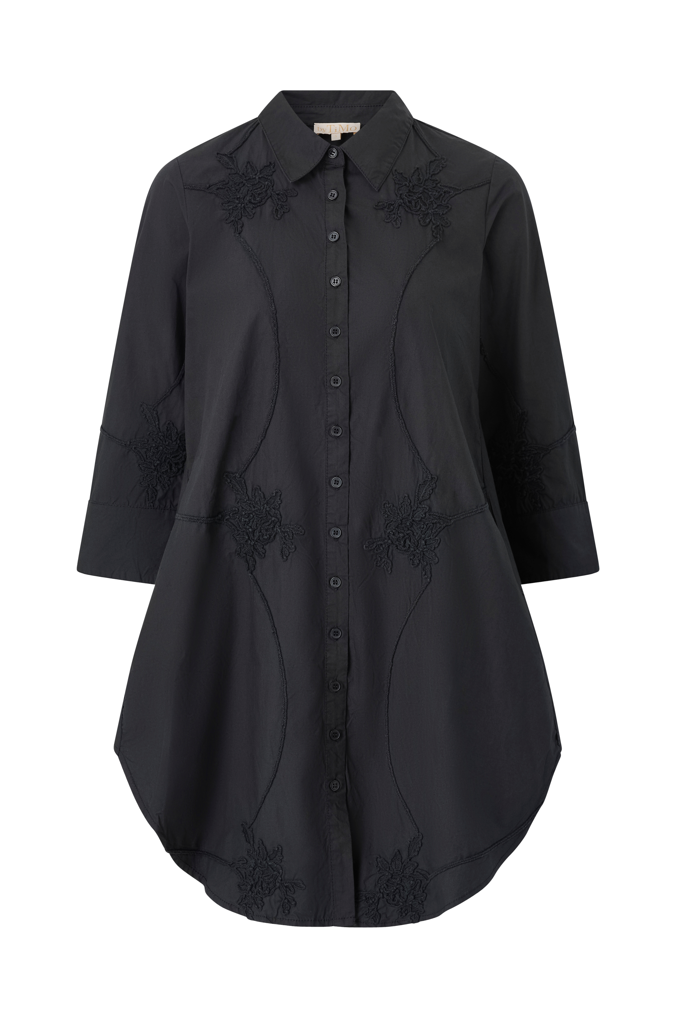 Kjole Embroidery Poplin Shirt Dress v:1196108