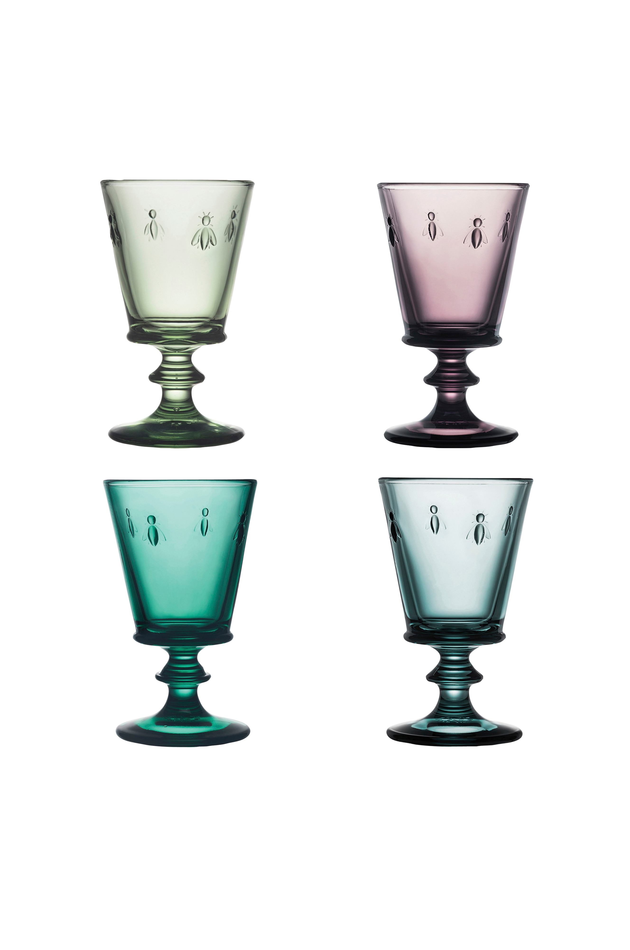Vinglass Mixed Colours Abeille Sett med 4 glass La Rochere v:3768955