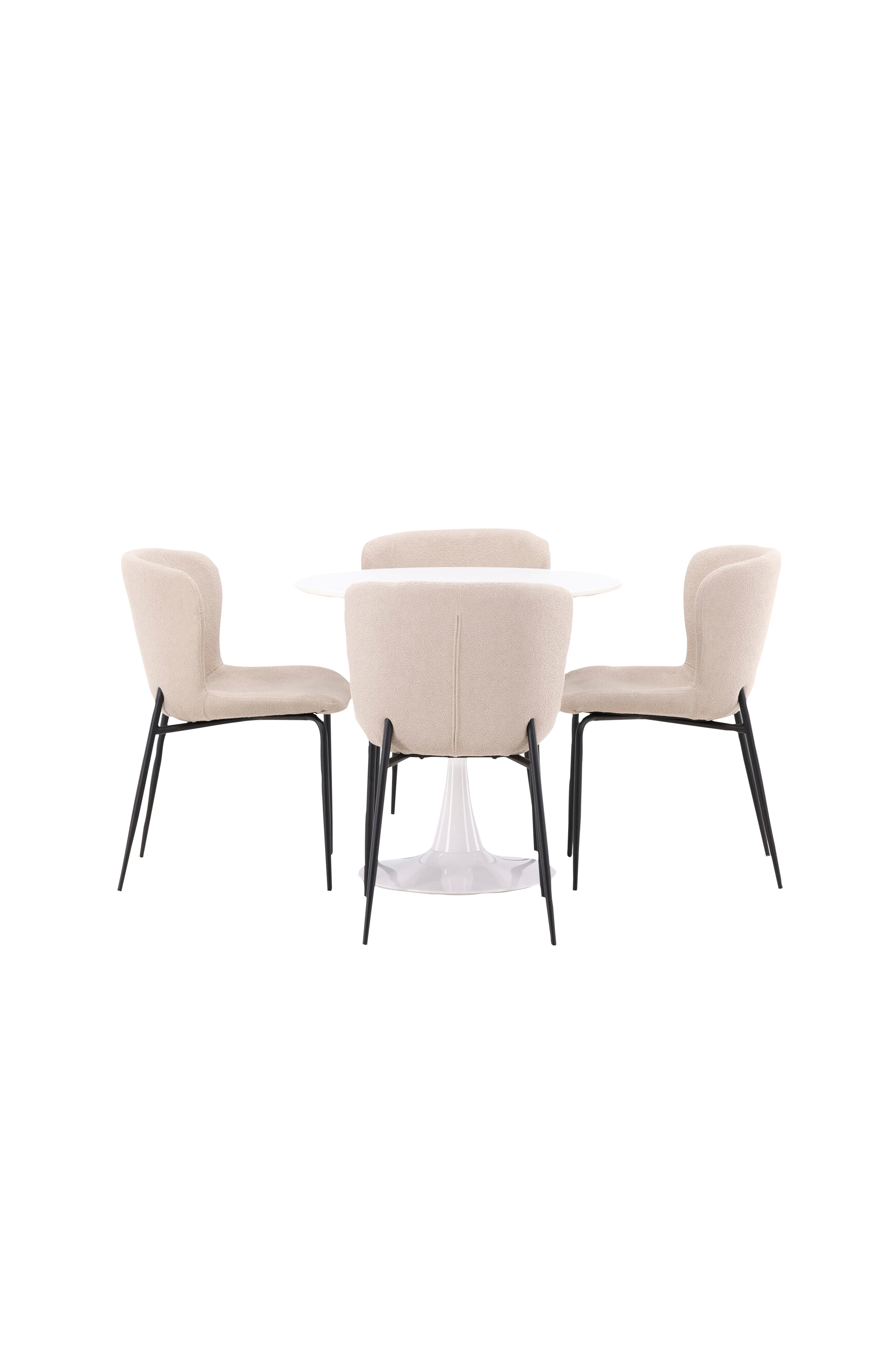 Spisegruppe Hamden med 4 stk stoler Modesto v:4181576