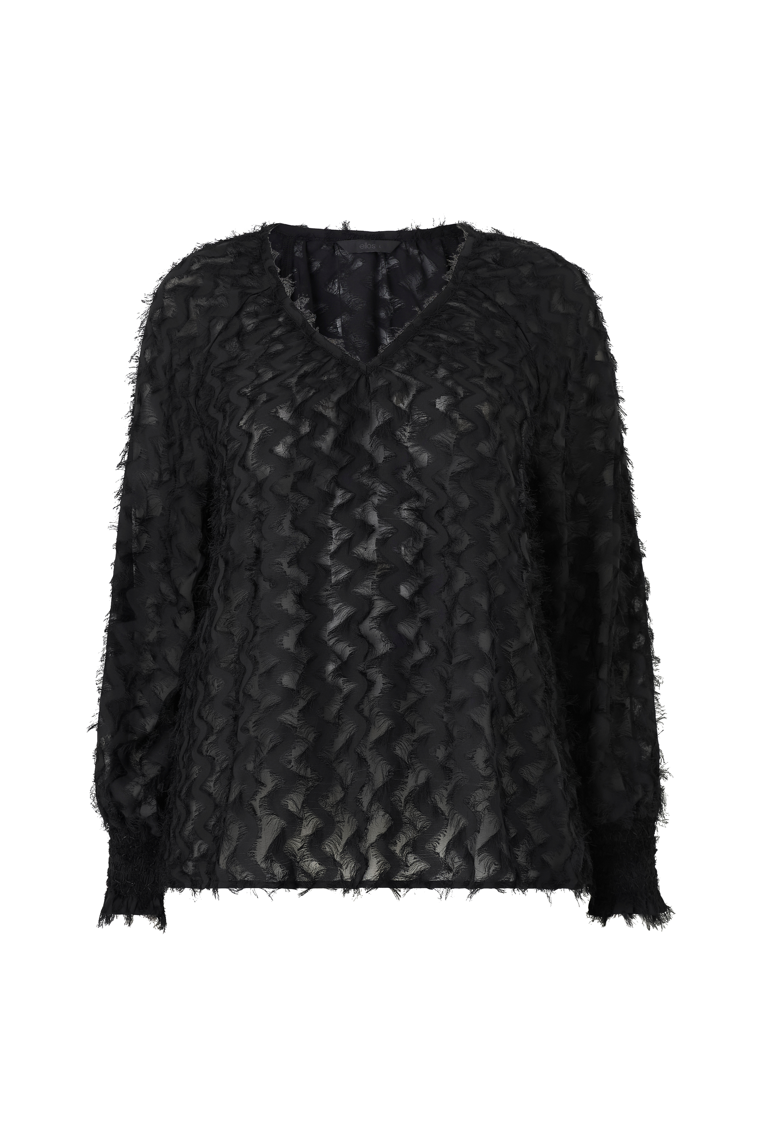 Chiffonbluse med struktur v:9909567