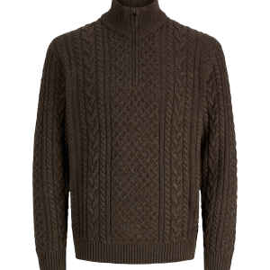 Polohals Jprblucallum Cable Knit Half Zip v:2107470