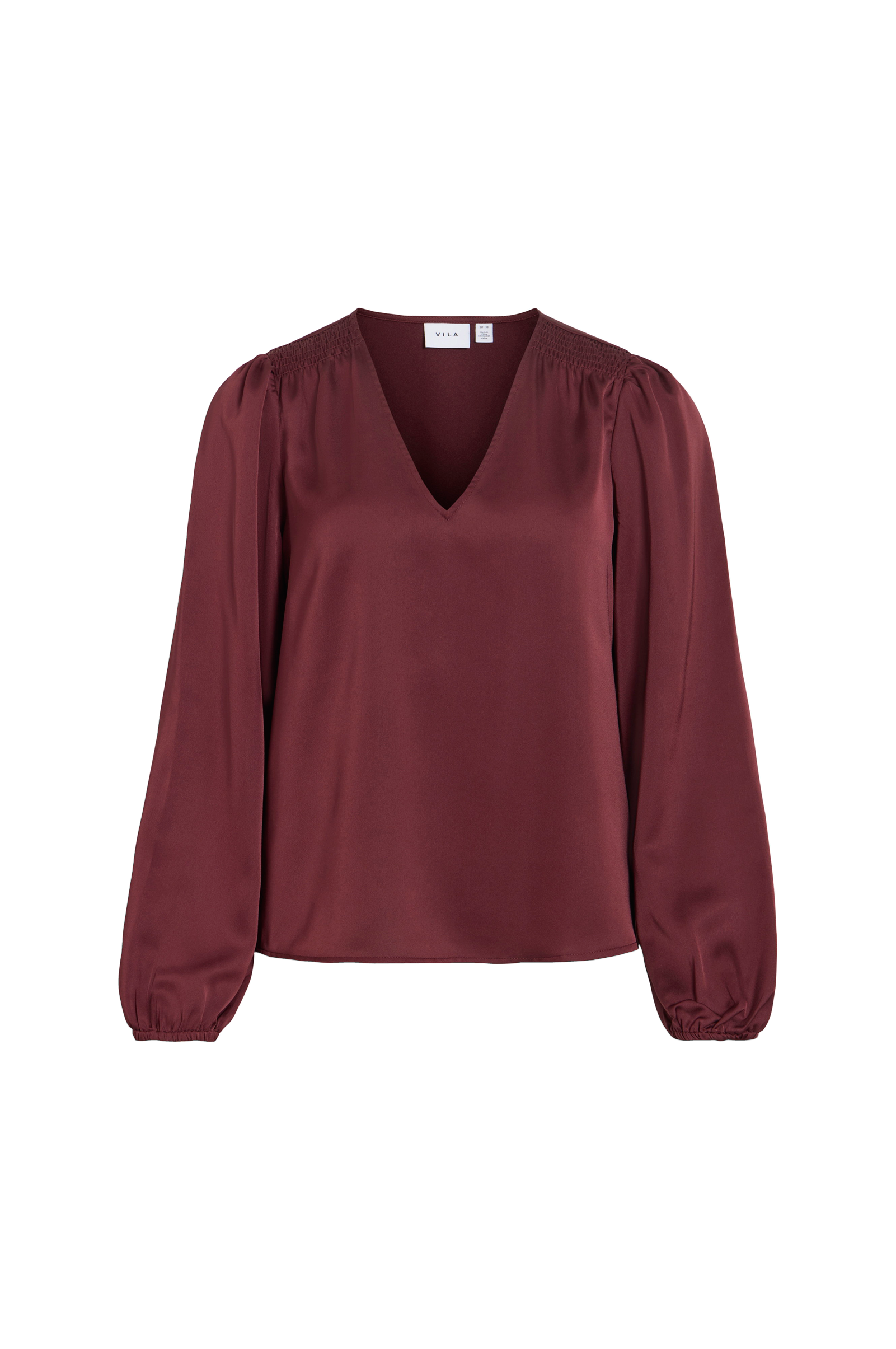 Bluse Viellette L/S Smock Satin Top v:3268406