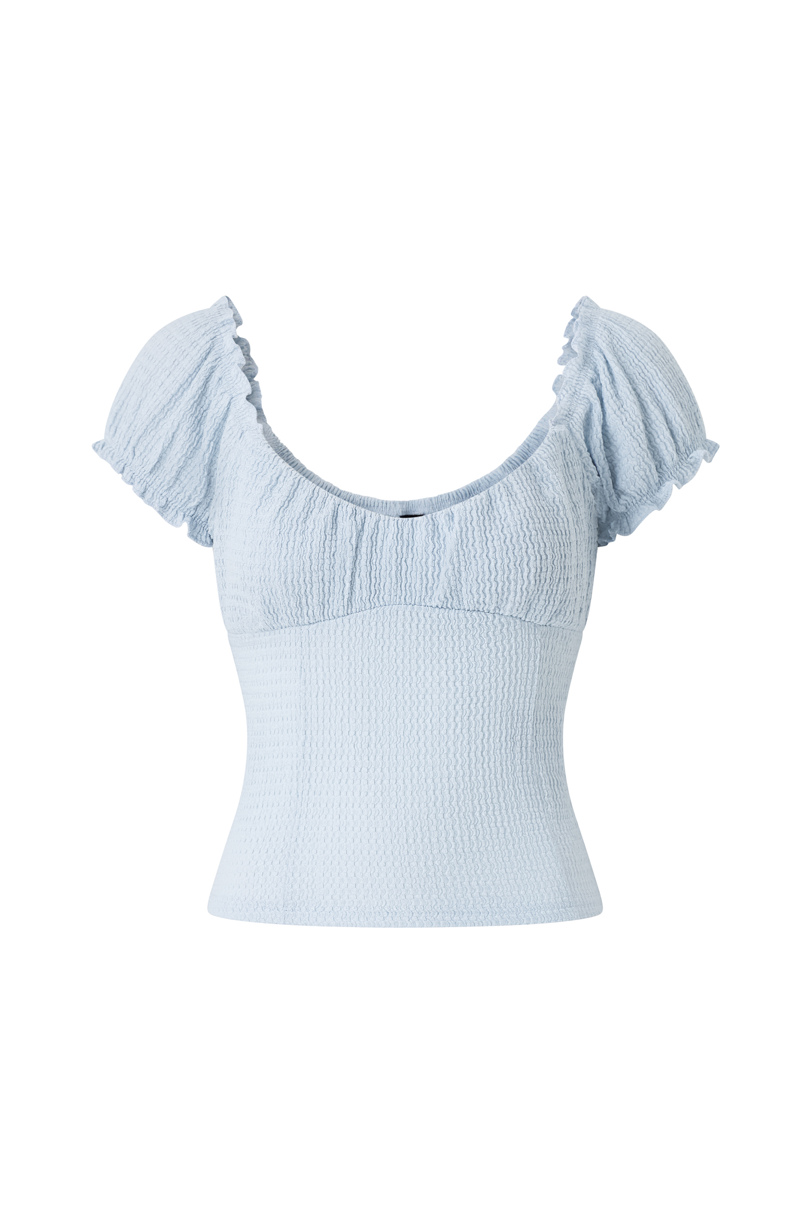 Topp Textured Puff Sleeve v:3186793