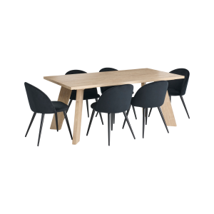 Country spisegruppe med 1 bord + 6 stoler v:1668156