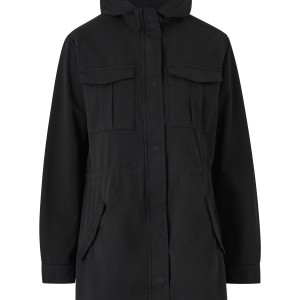 Lang parka i bomullstwill v:2539122