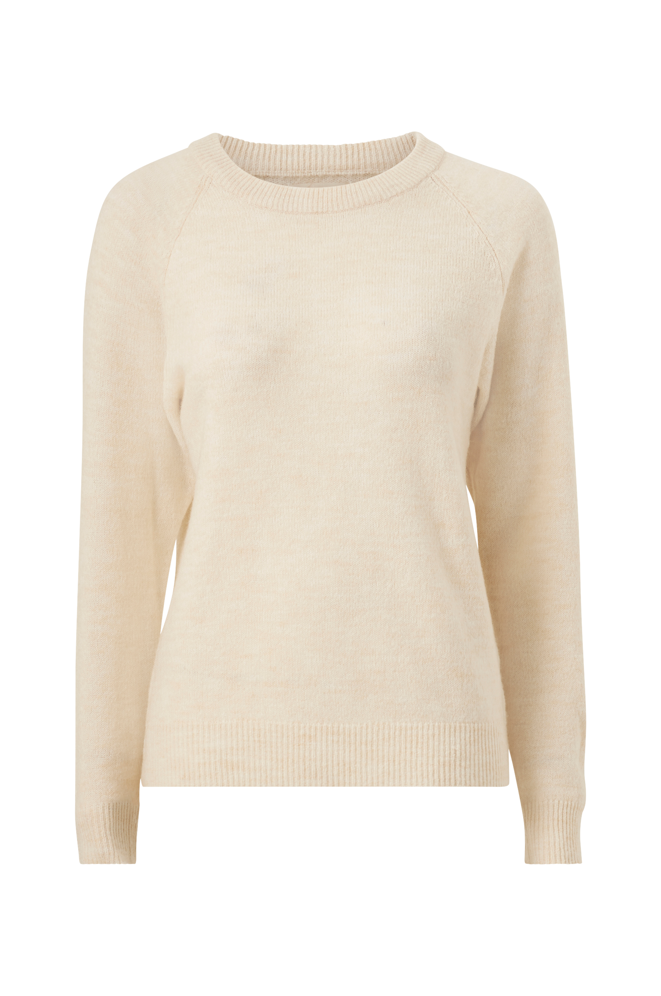 Strikket genser med rund hals v:3371070