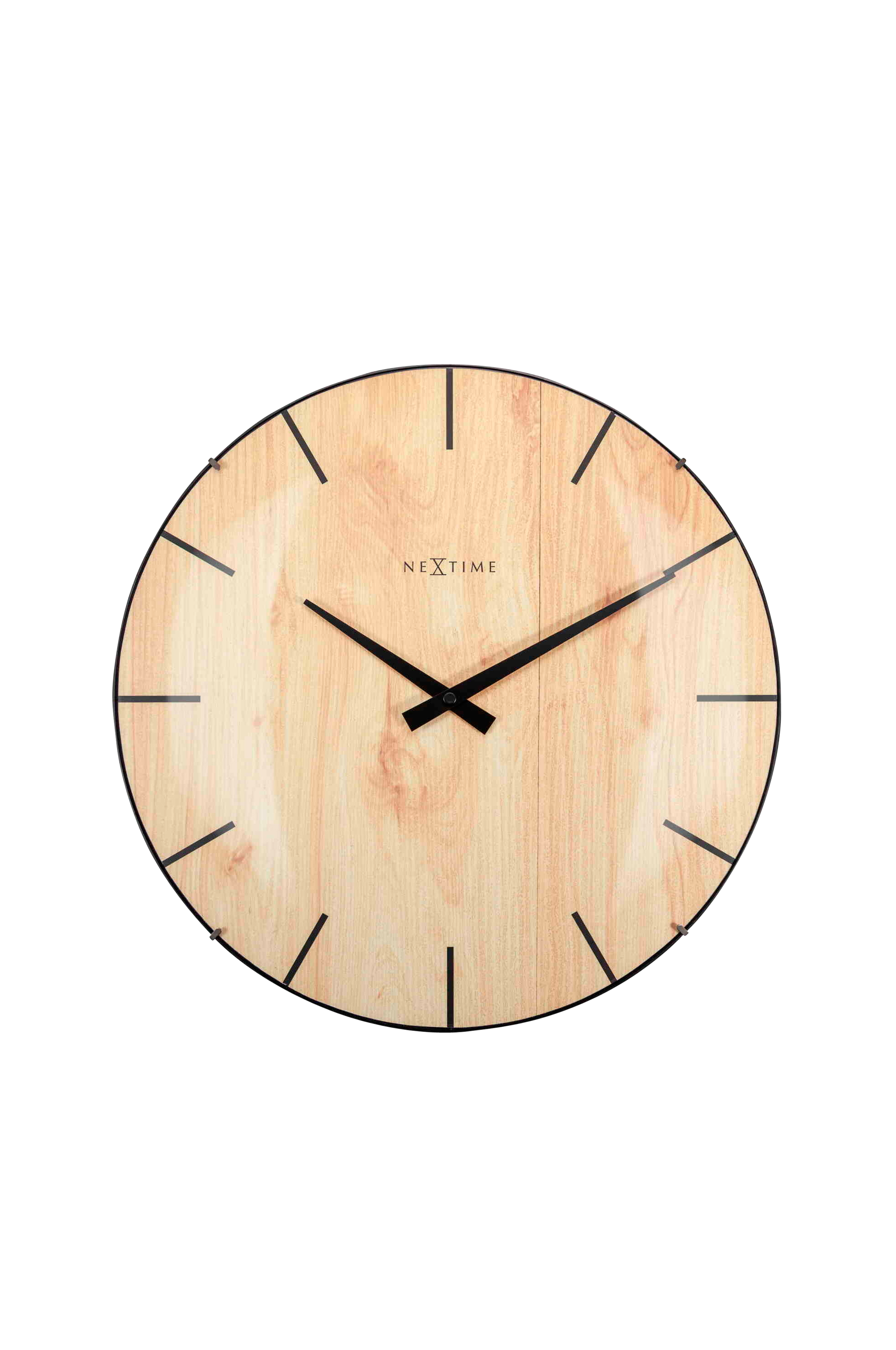 Veggklokke Edge Wood Dome, diameter 35 cm v:1377209