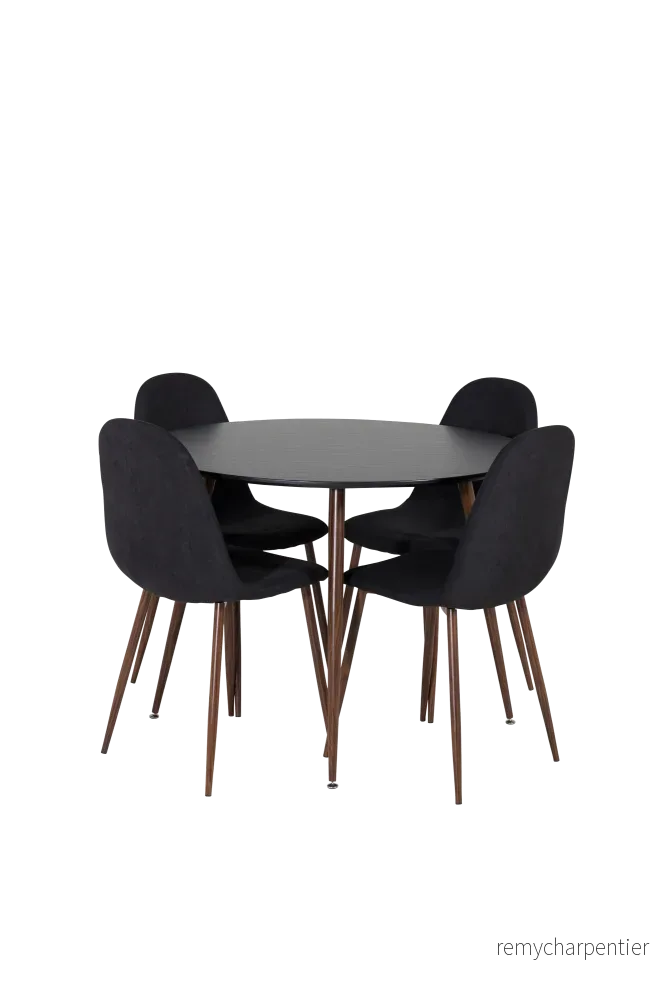 Spisegruppe Plaza med 4 stk stoler Polar v:4665553