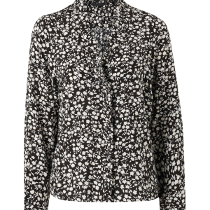 Viskosebluse med volangedetaljer v:4079262
