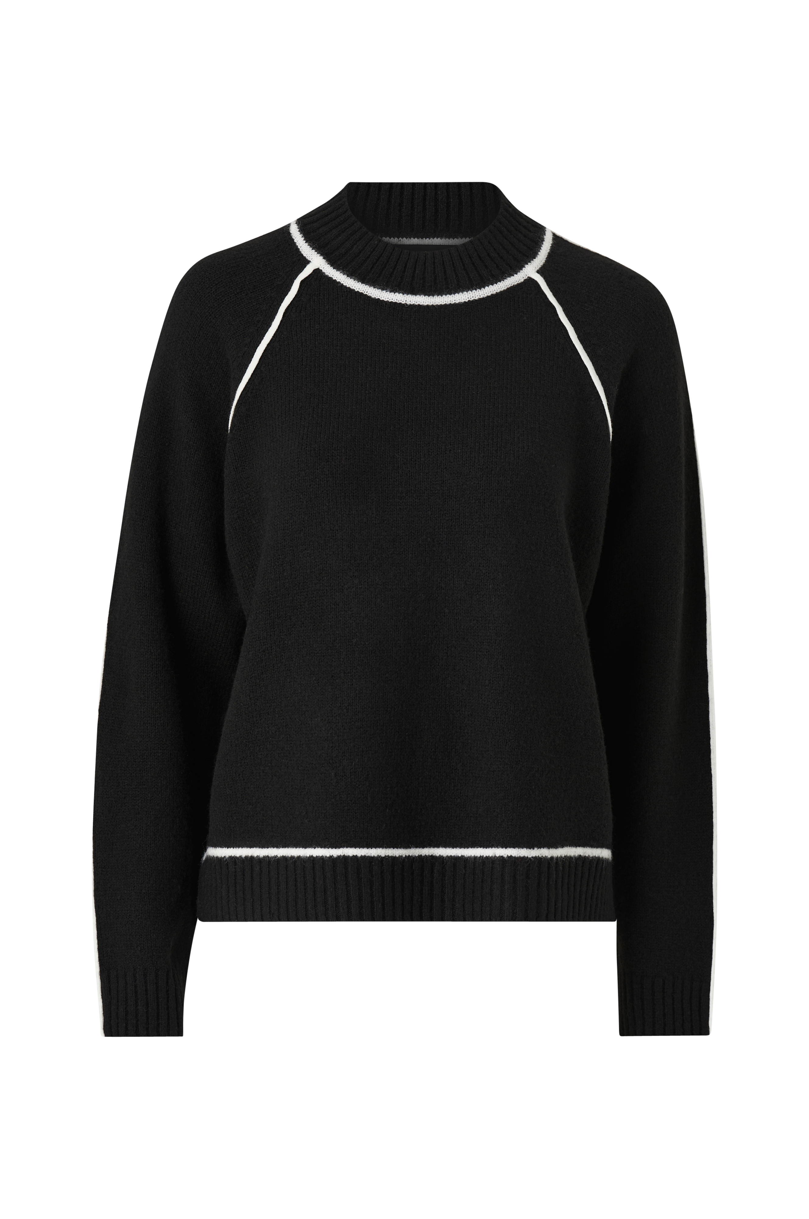 Pullover med kontrastfargede detaljer v:7606694