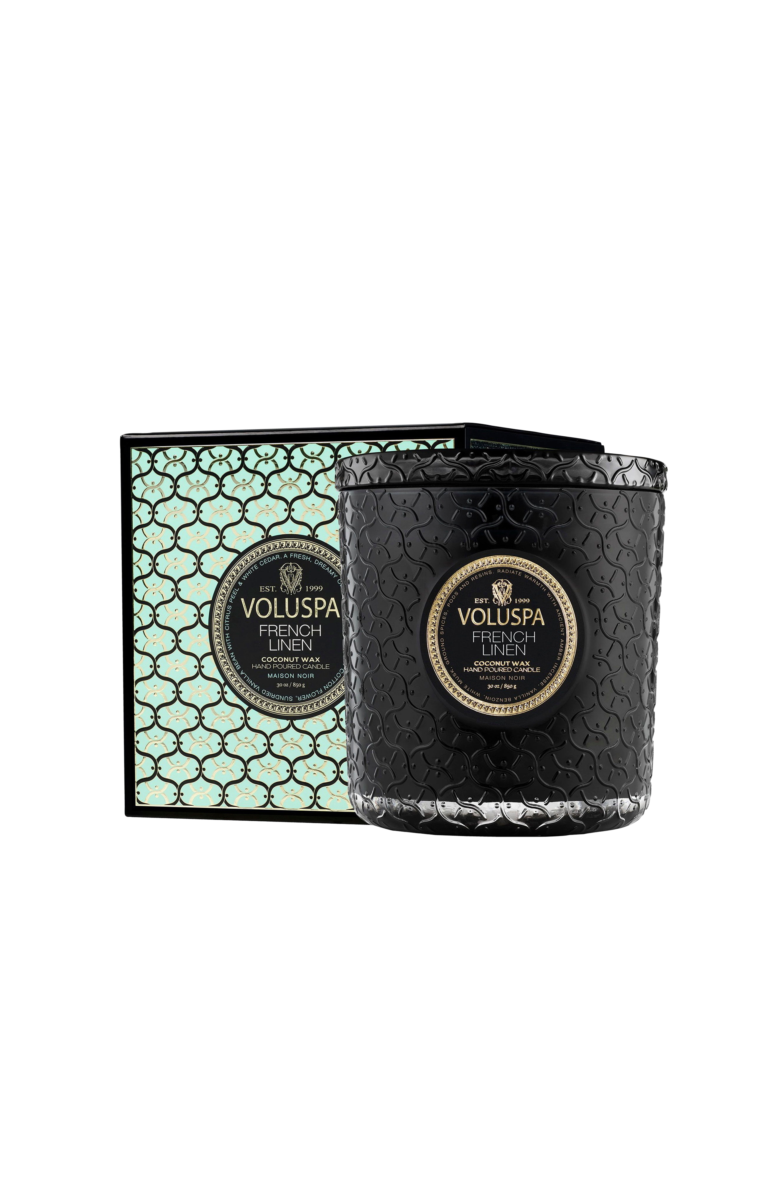 French Linen Boxed Luxe Jar Candle 80H v:7925815