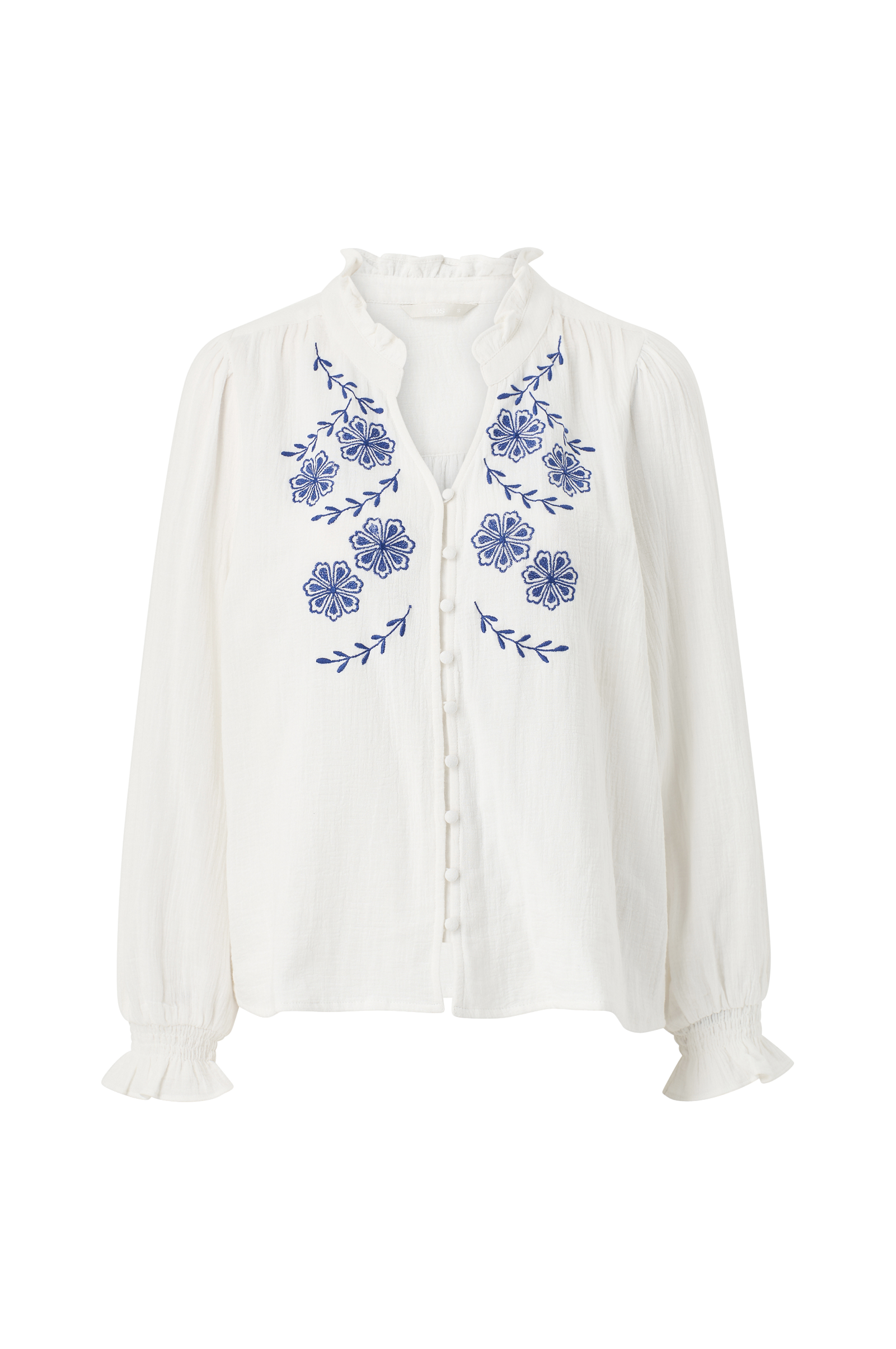 Bluse med broderi v:6000759