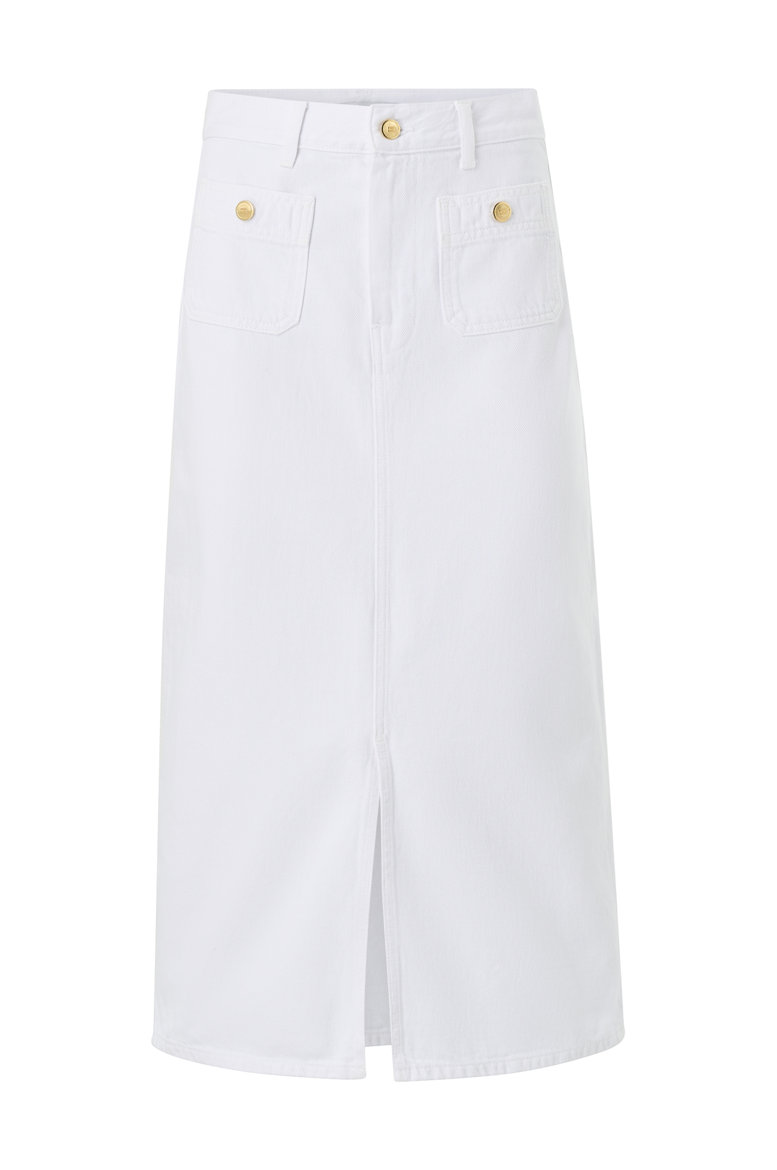 Denim skjørt Dnm White Midi Straight Skirt HW v:6351005