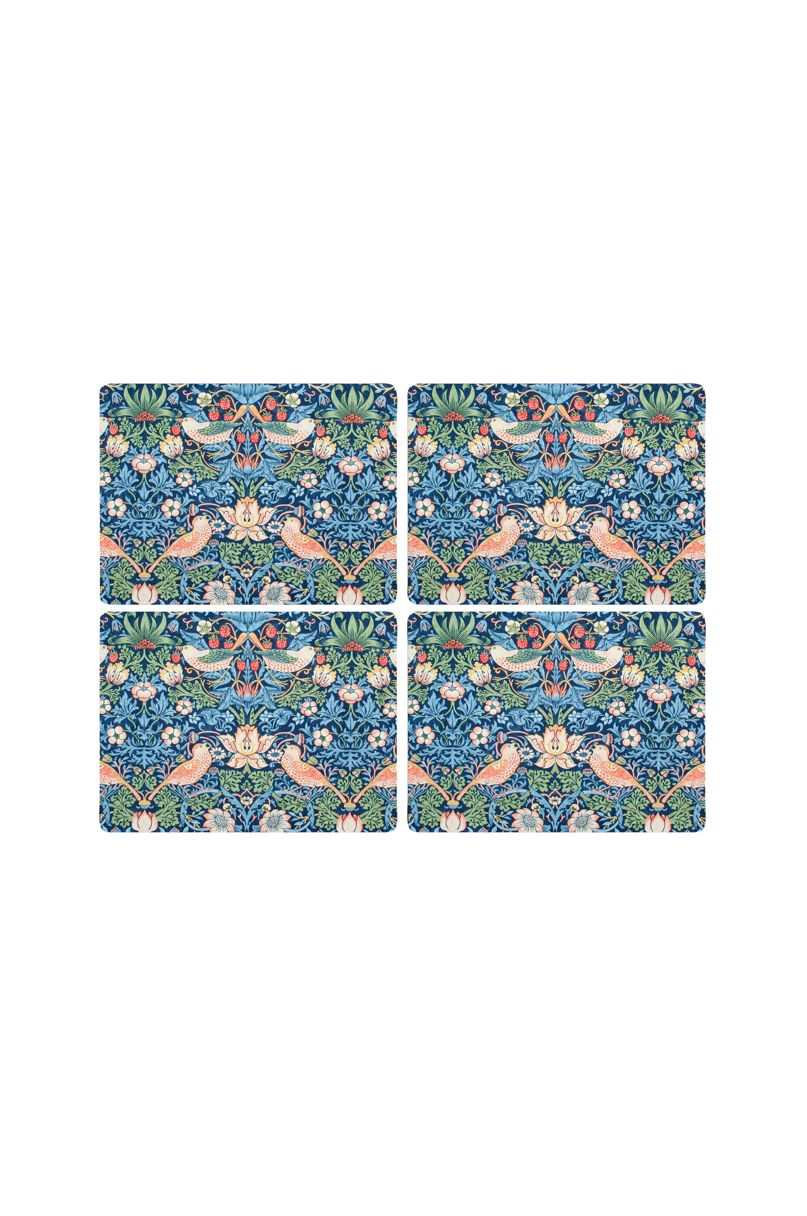 Bordbrikker Morris & Co Strawberry Thief Blue 4 v:9775931