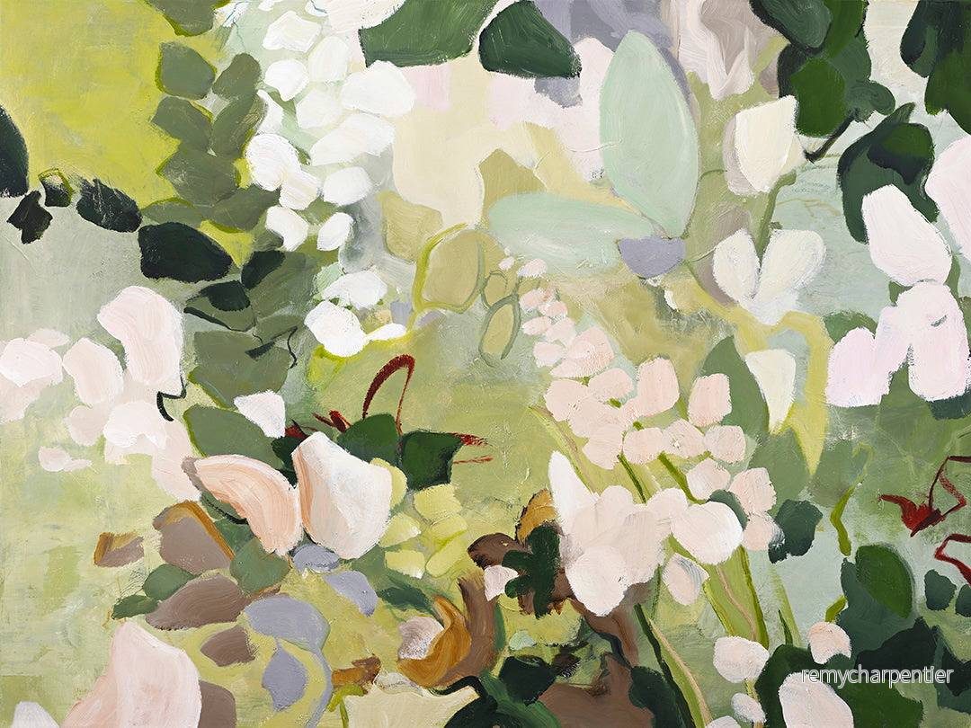 Green Garden / Blandet maleri / 120 X 90 cm v:8102770
