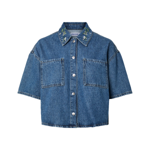 Denimskjorte pcSky Embroidery 3/4 Denim v:1948097 Denimskjorte pcSky Embroidery 3/4 Denim v:1948097