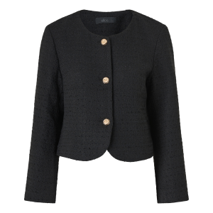 Boucléjakke med gullknapper v:9317894 Boucléjakke med gullknapper v:9317894