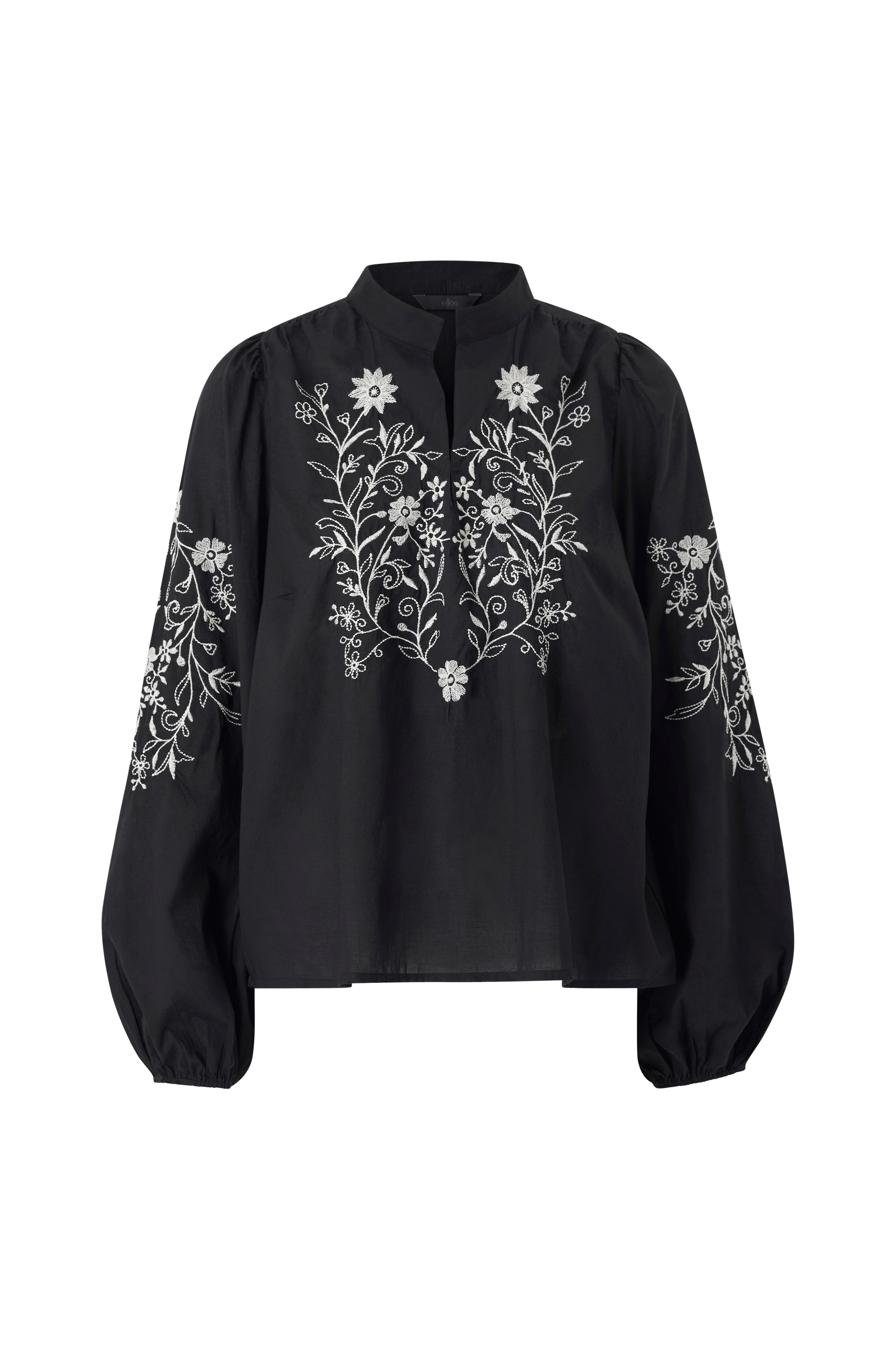 Bluse med ballongermer v:7805845