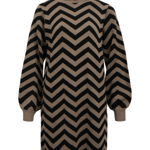 Kjole objRay L/S Knit Rollneck Dress Aop v:2813717 Kjole objRay L/S Knit Rollneck Dress Aop v:2813717