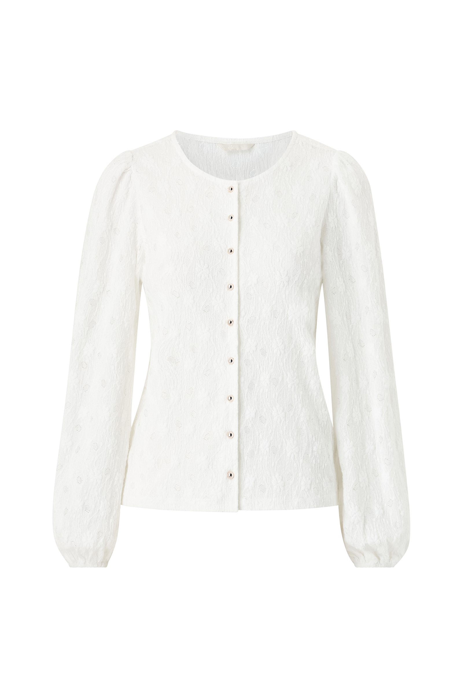 Jerseybluse med puffermer v:5531281