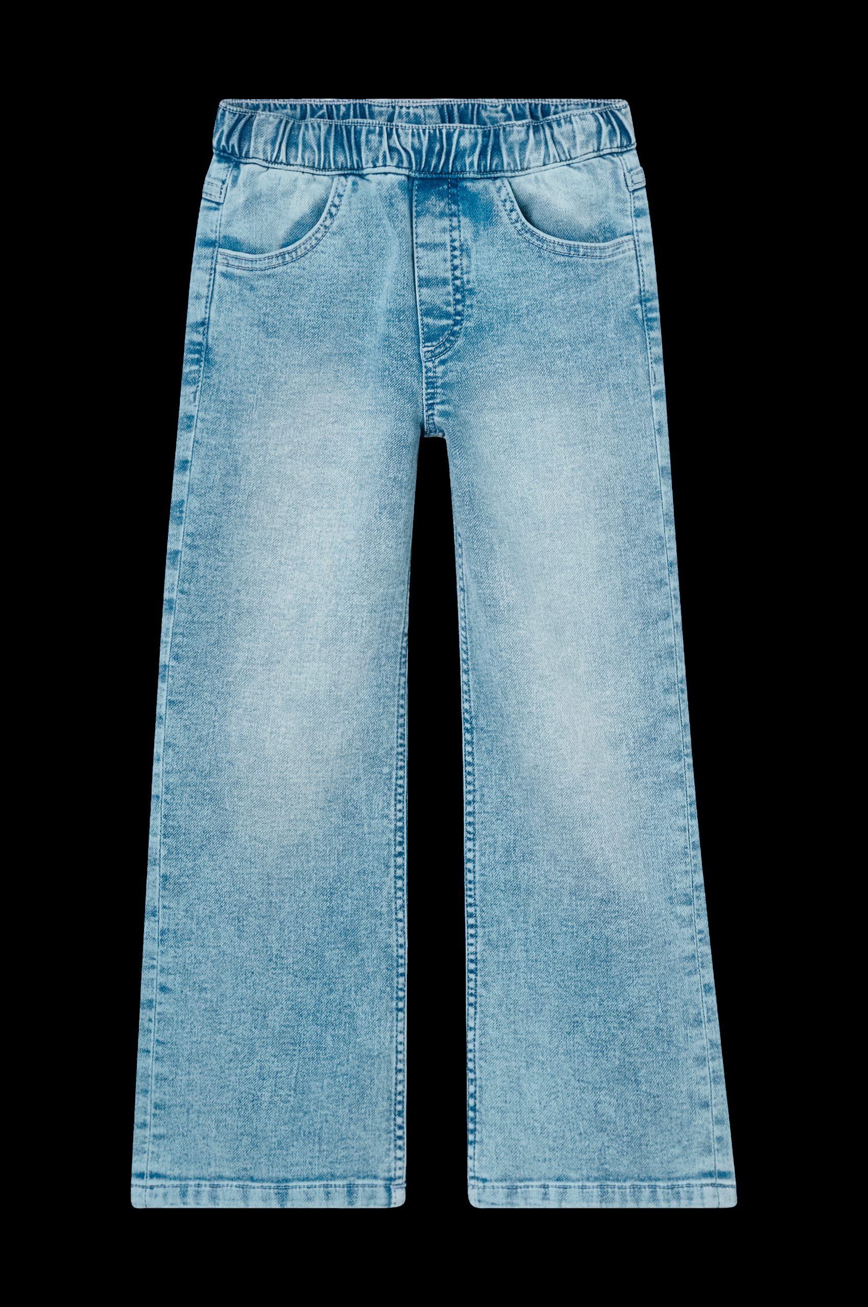 Denimjoggers med bootcut v:8228018