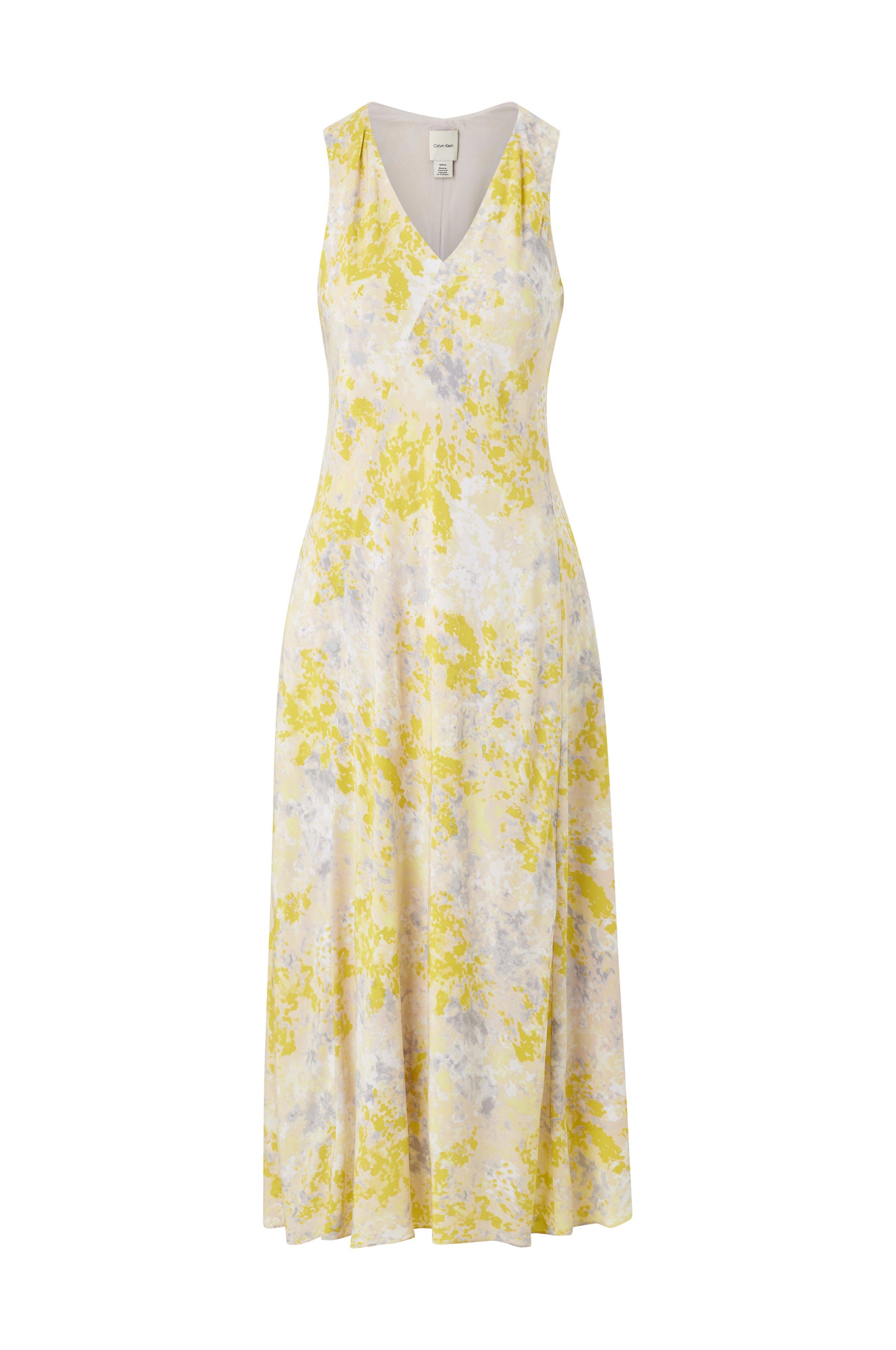 Maxikjole Print Abstract Ecovero VN Dress v:2394255