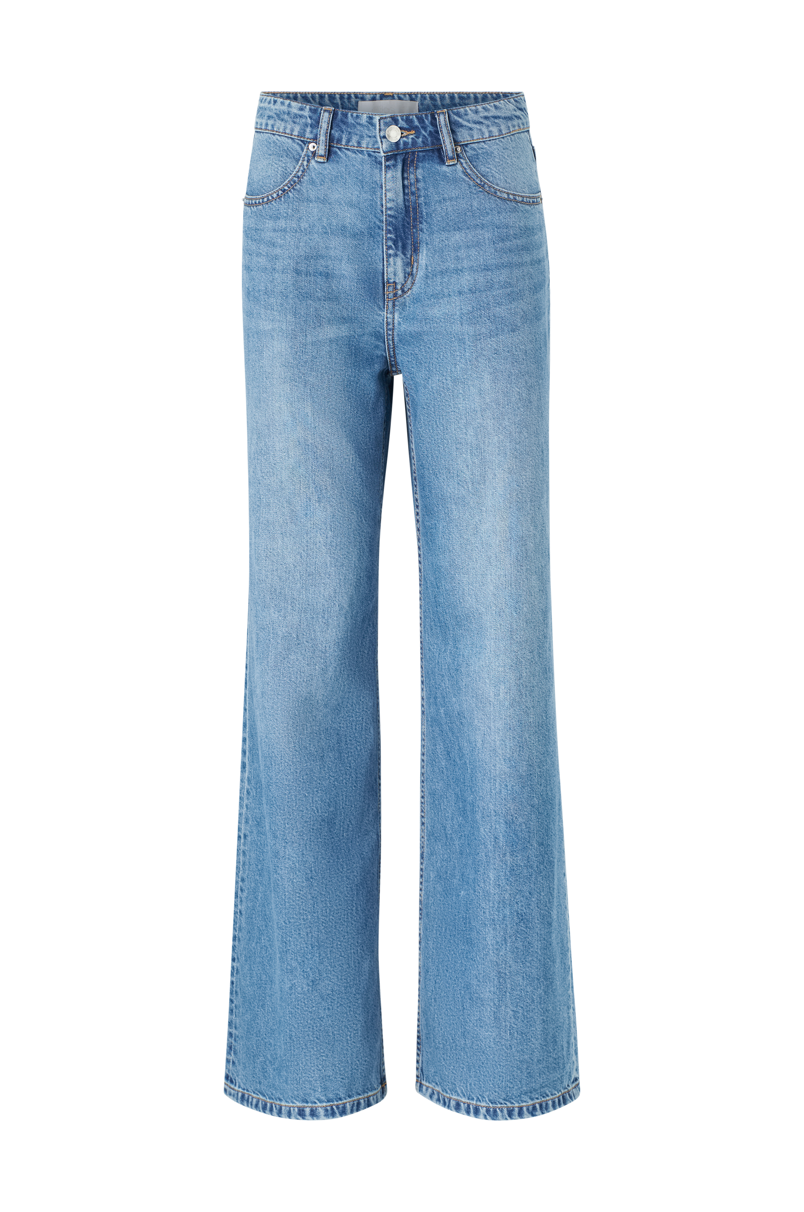 Jeans med brede bein og høy midje v:6844977