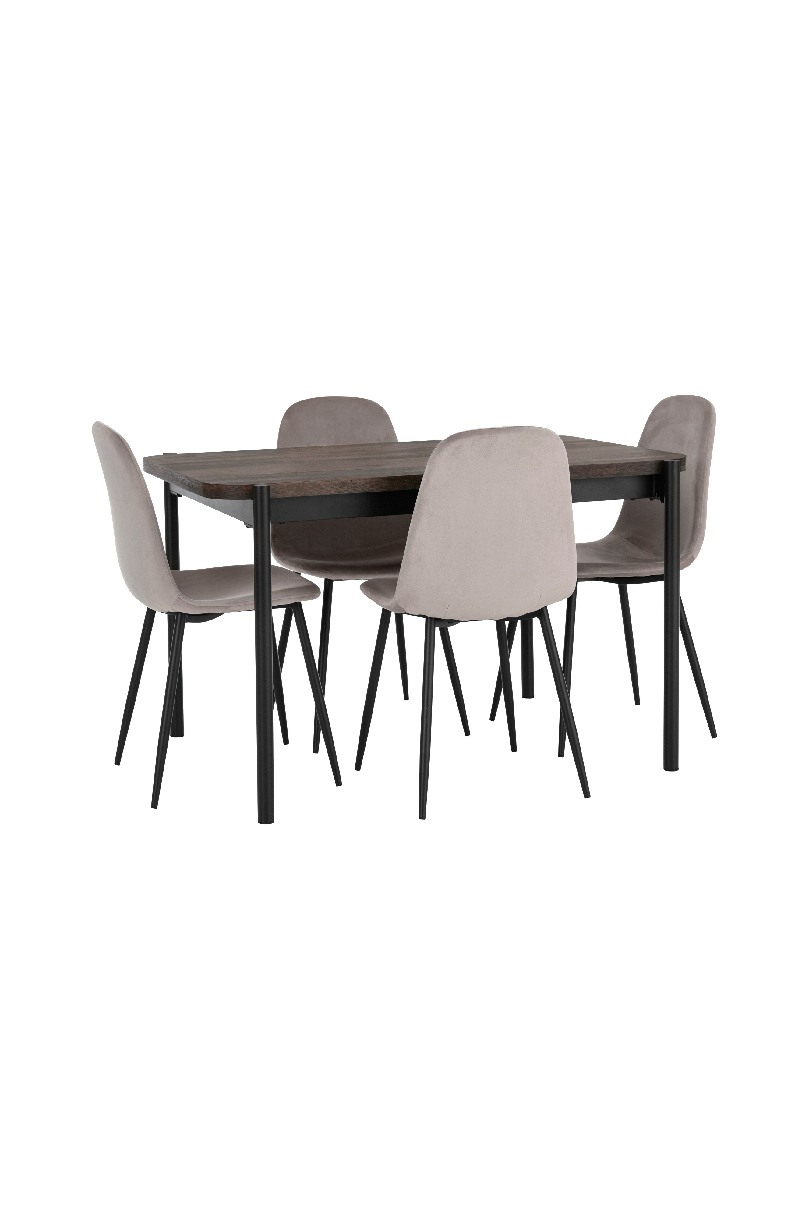 Spisegruppe Gilda med bord 120x80 cm + 4 stoler v:9922637