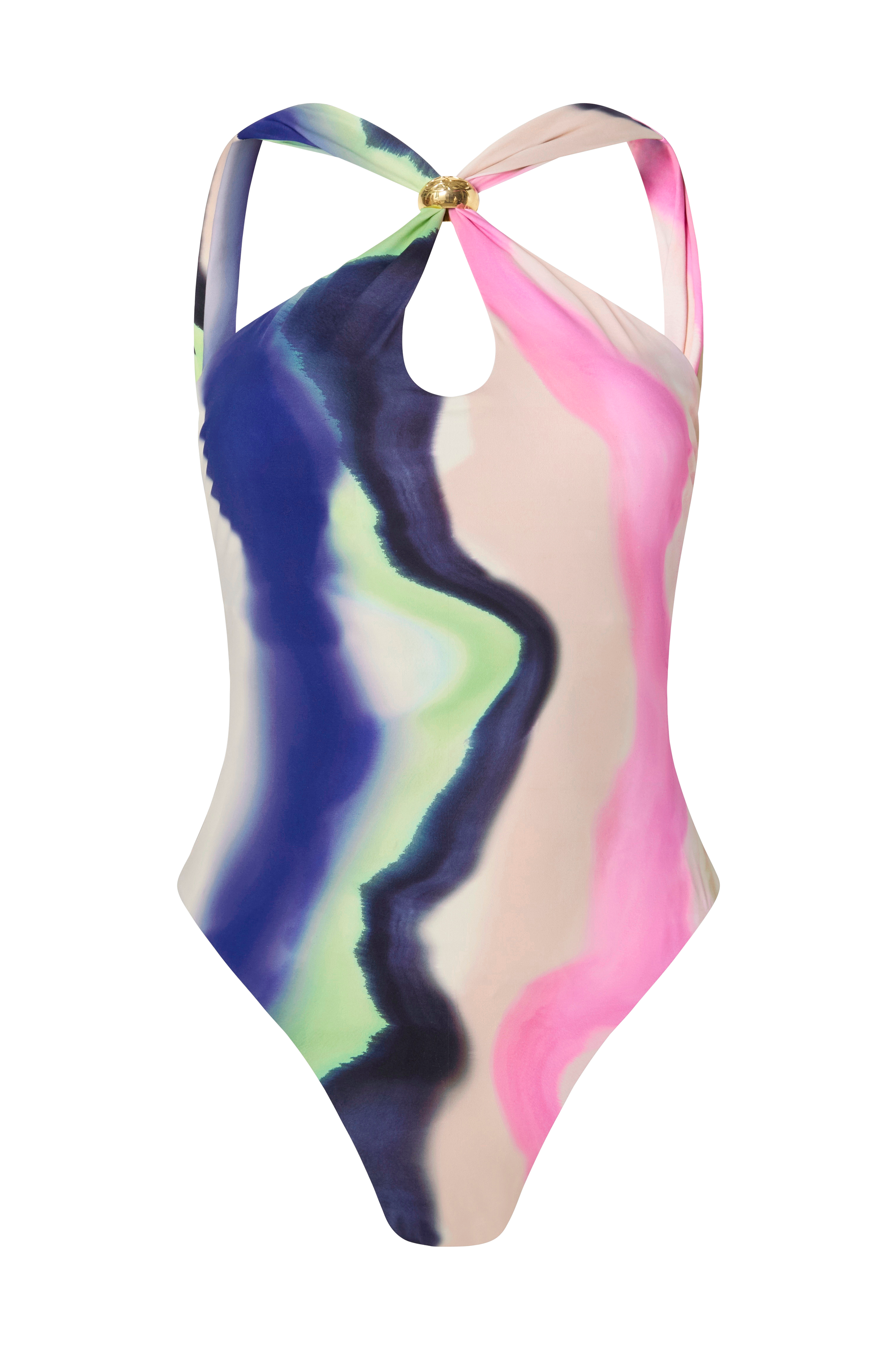 Badedrakt Lonita Gold Embellished Multiway Swimsuit v:1028421