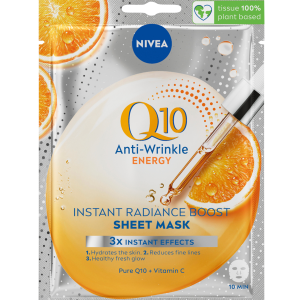Ansiktsmaske NIVEA Q10 Energy Sheet Mask 1 stk v:6712517 Ansiktsmaske NIVEA Q10 Energy Sheet Mask 1 stk v:6712517
