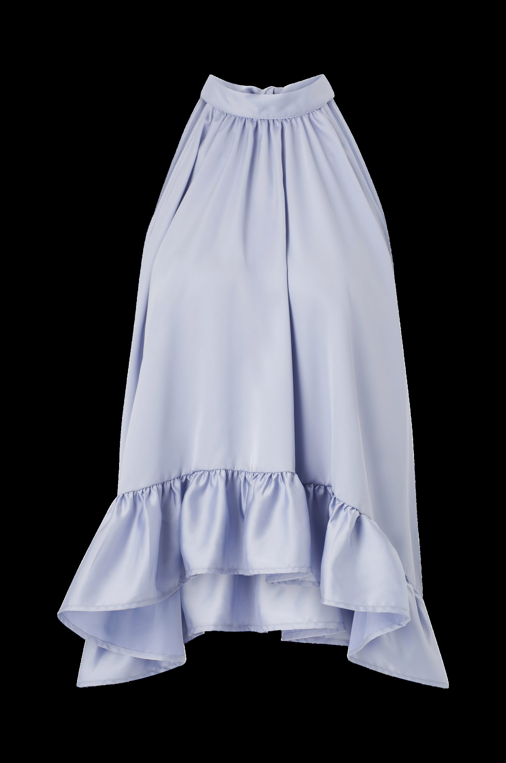Ermeløs bluse med frills v:8685402