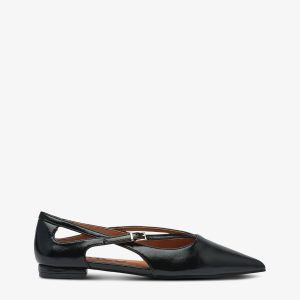 Ballerinasko Biabari Cut Out Pointy Flat Faux Leather v:3412514