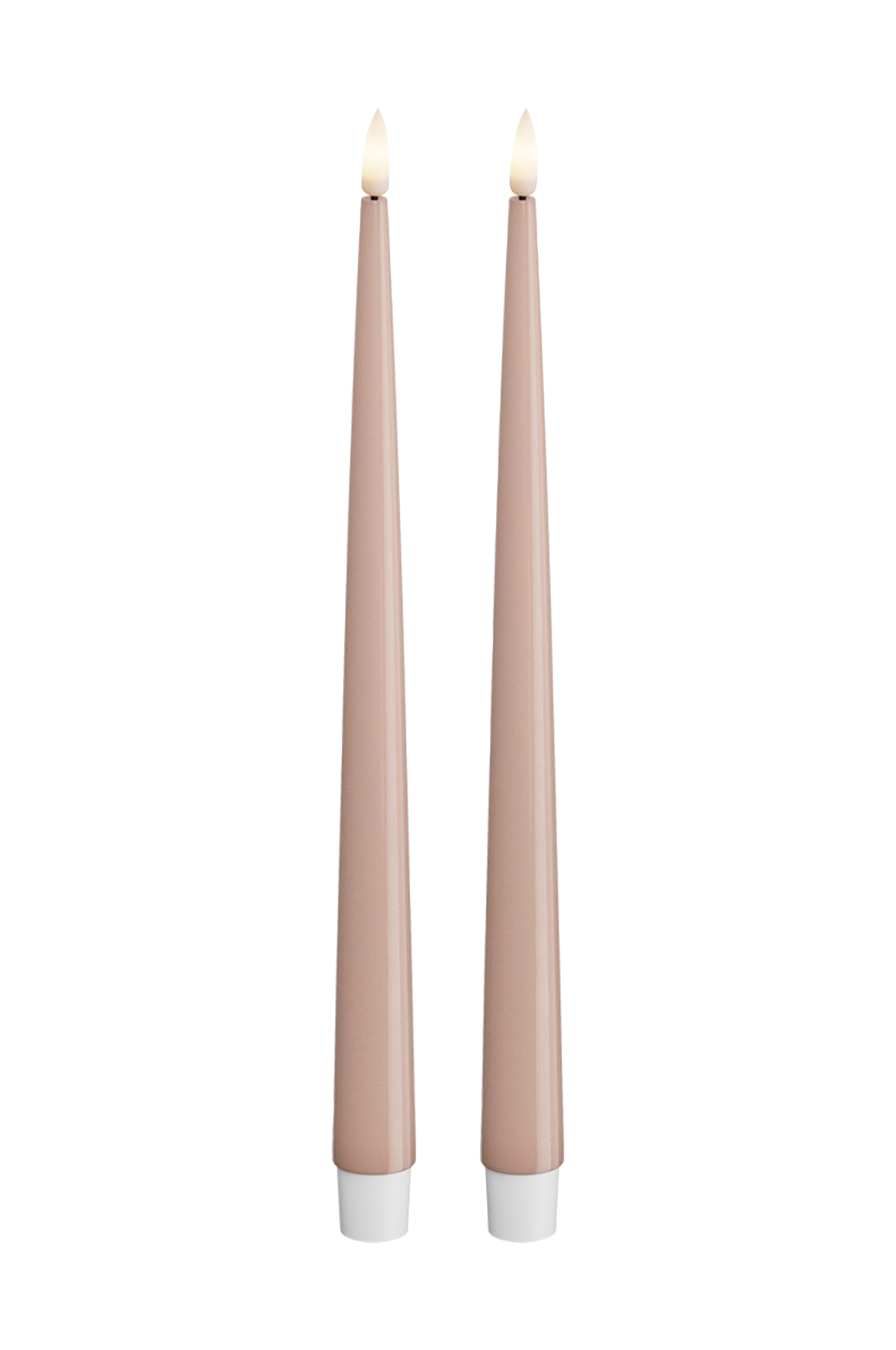 LED Taper Candle Shiny 2,2x28 cm 2 stk v:836734