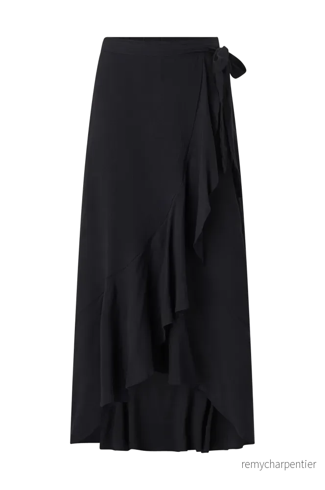 Maxi skjørt med omslagsdesign v:6963368