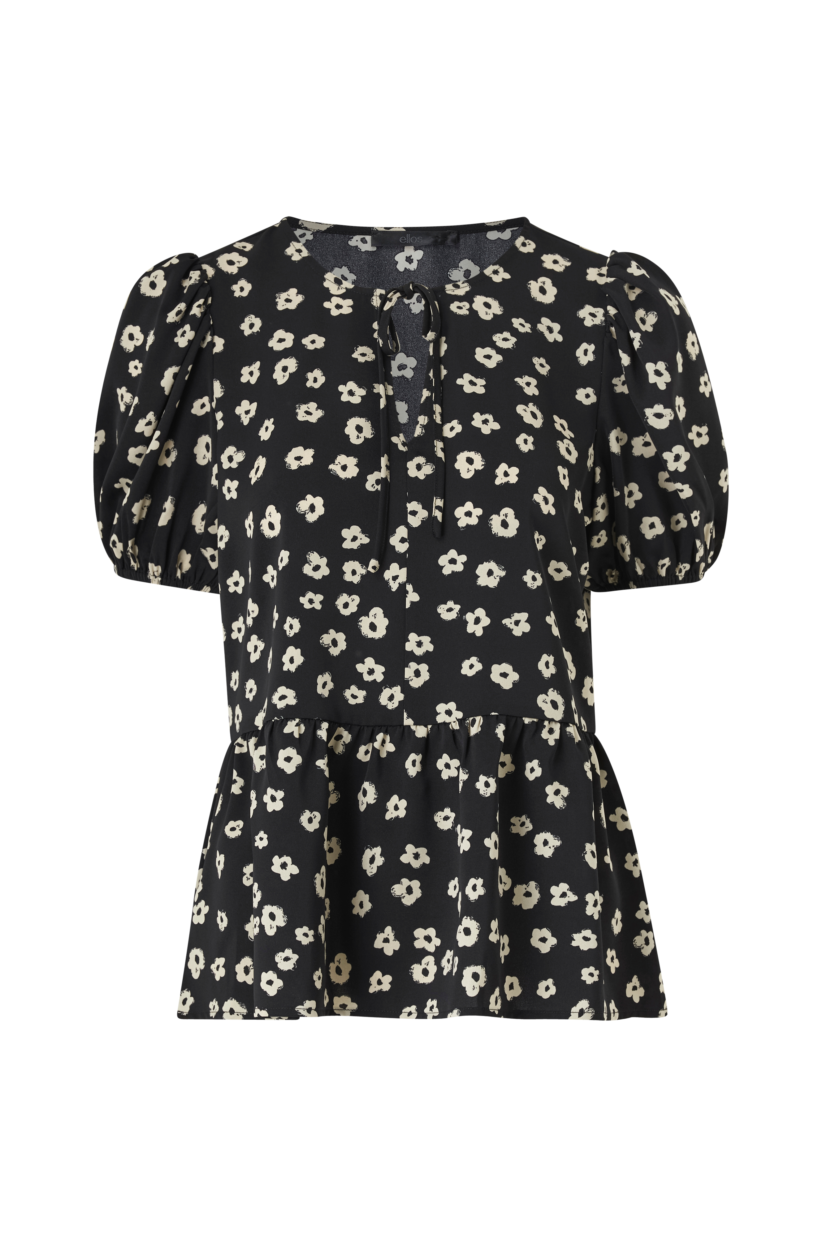 Bluse med puffermer v:7023868