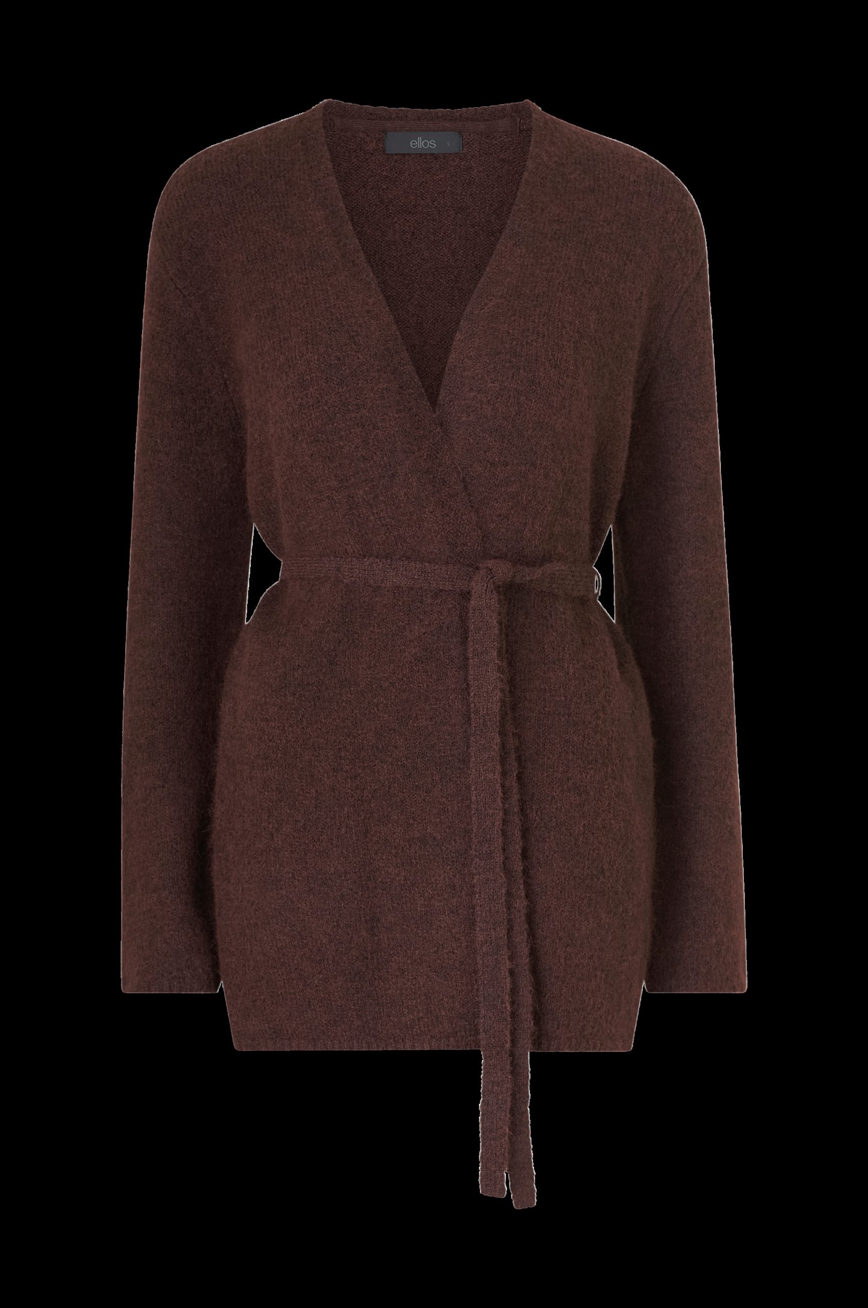 Åpen cardigan med bindebelte v:5773646