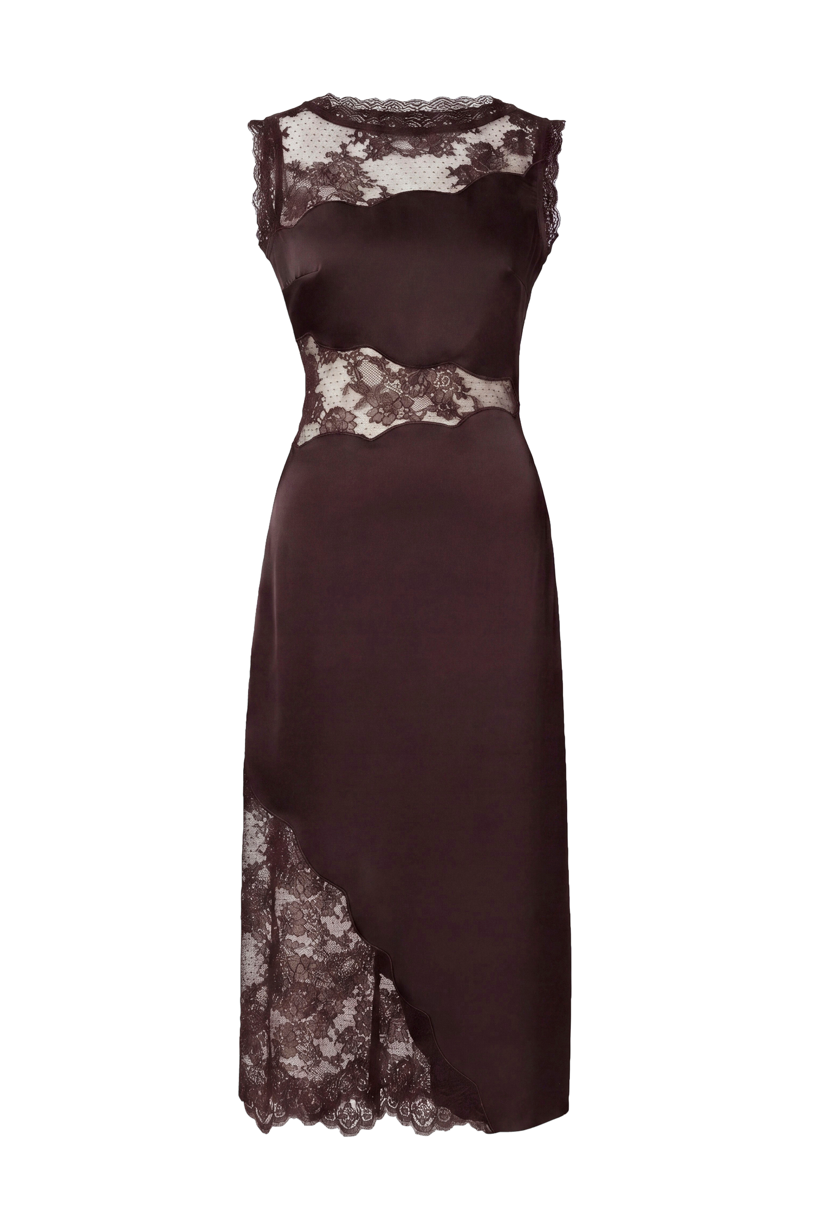 Kjole Desire Lace Trimmed Cut Out Midi v:6333102