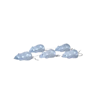 Akrylmus, 5 stk./sett, LED v:5880079