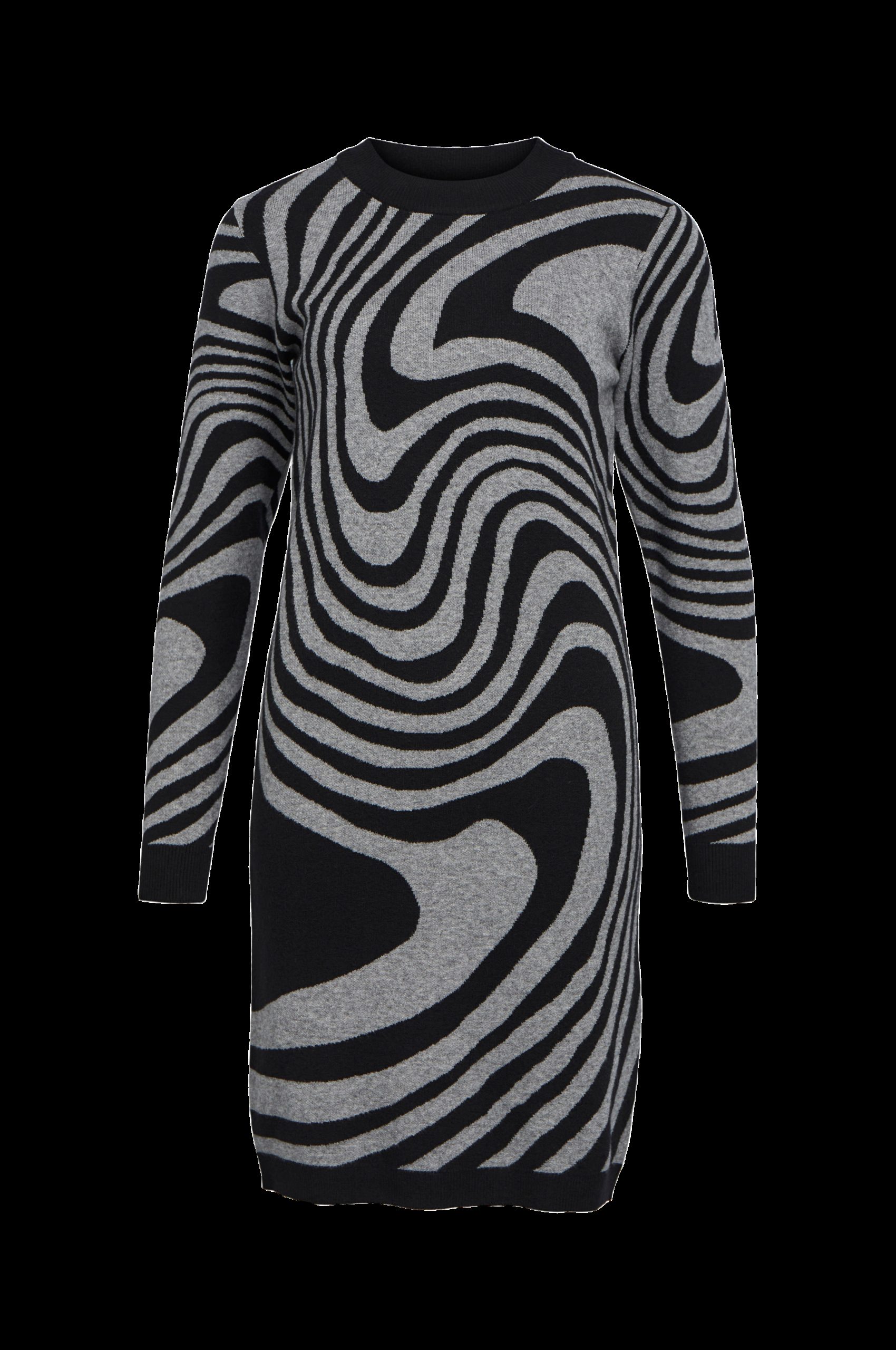 Kjole objRay L/S Knit Drss Aop v:7458245
