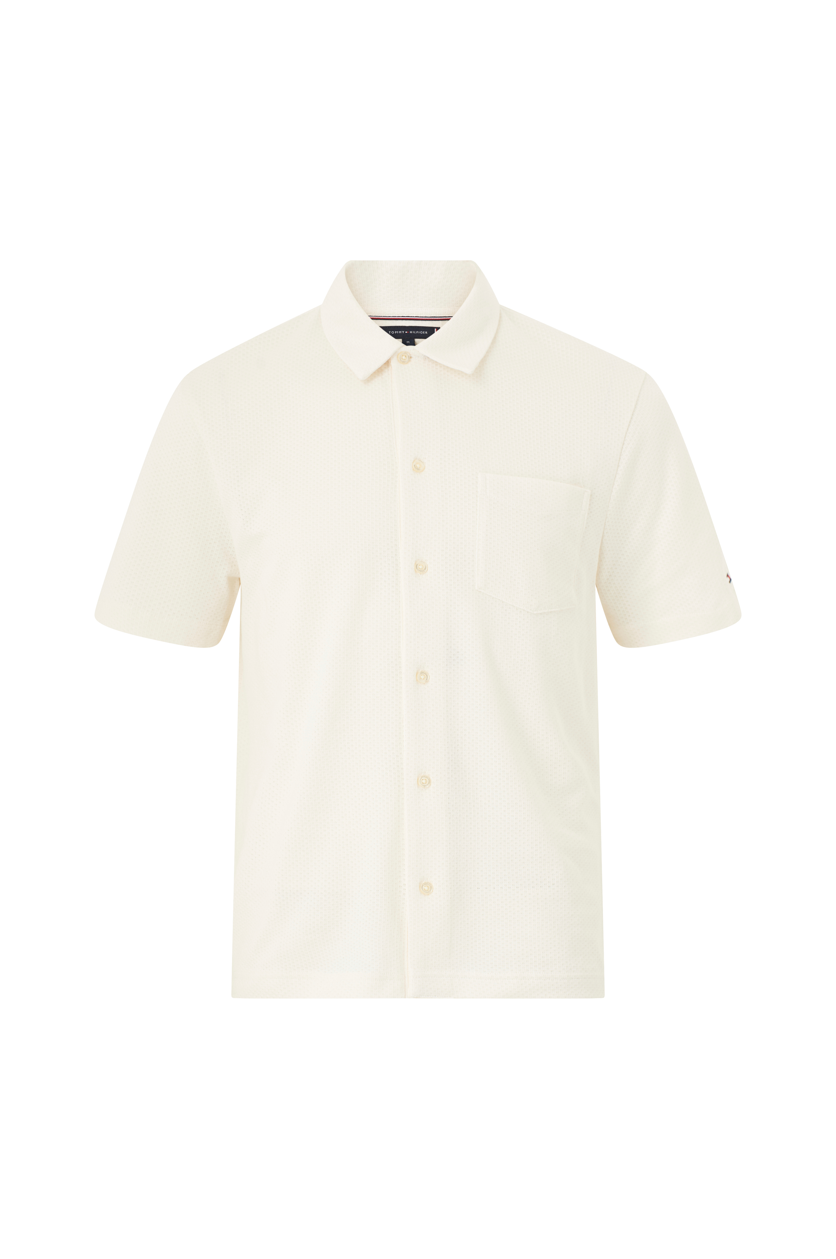 Skjorte Open Knit Full Placket Reg Polo v:2600154