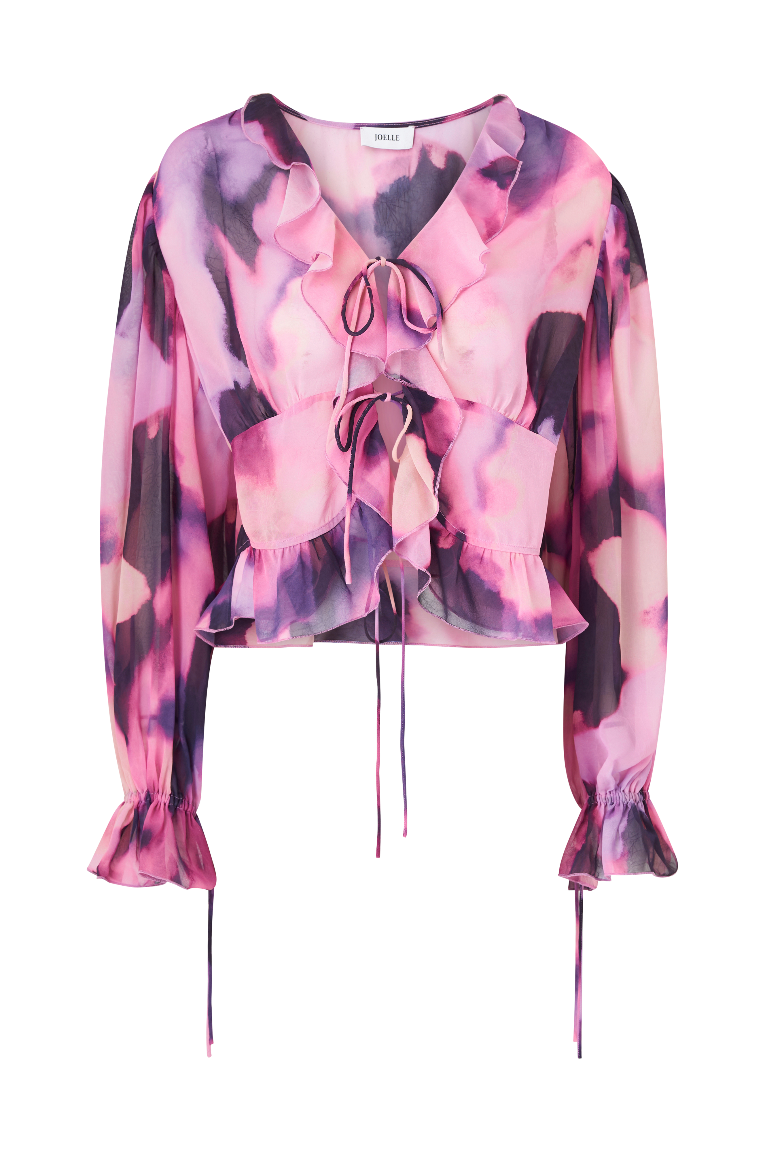 Bluse med volanger v:9535368