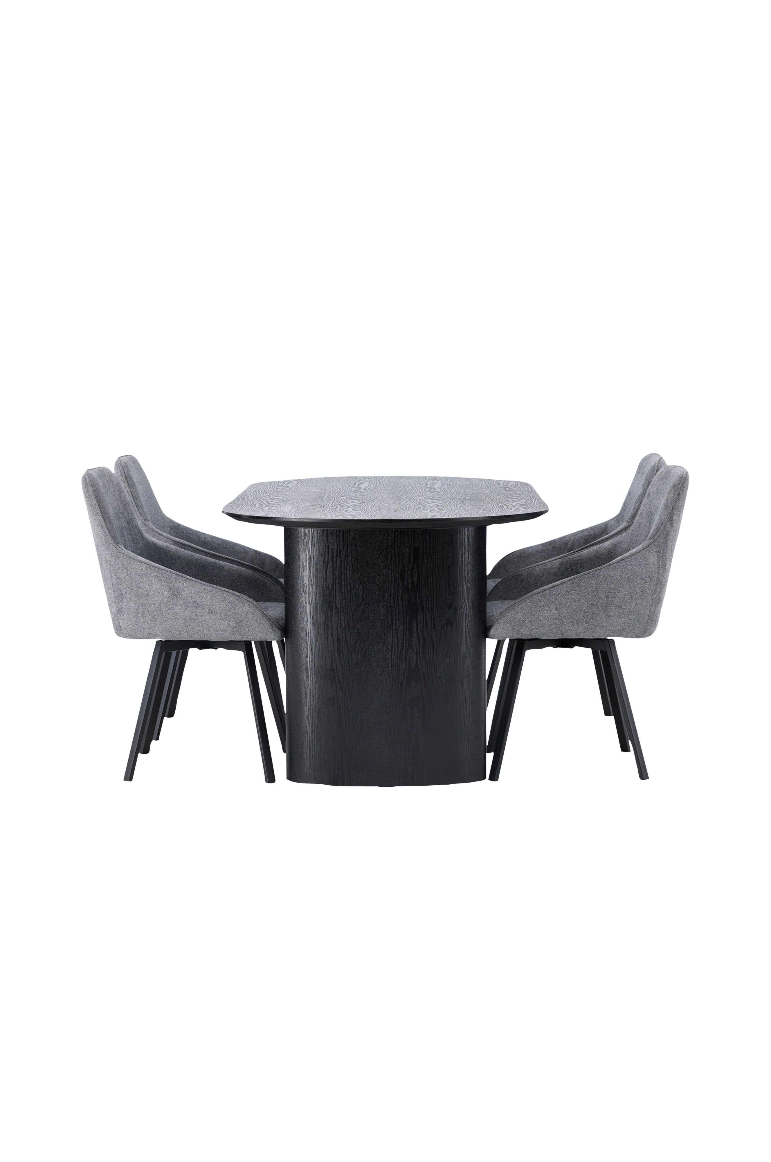 Spisegruppe Isolde med 4 stk stoler Rosie v:893601