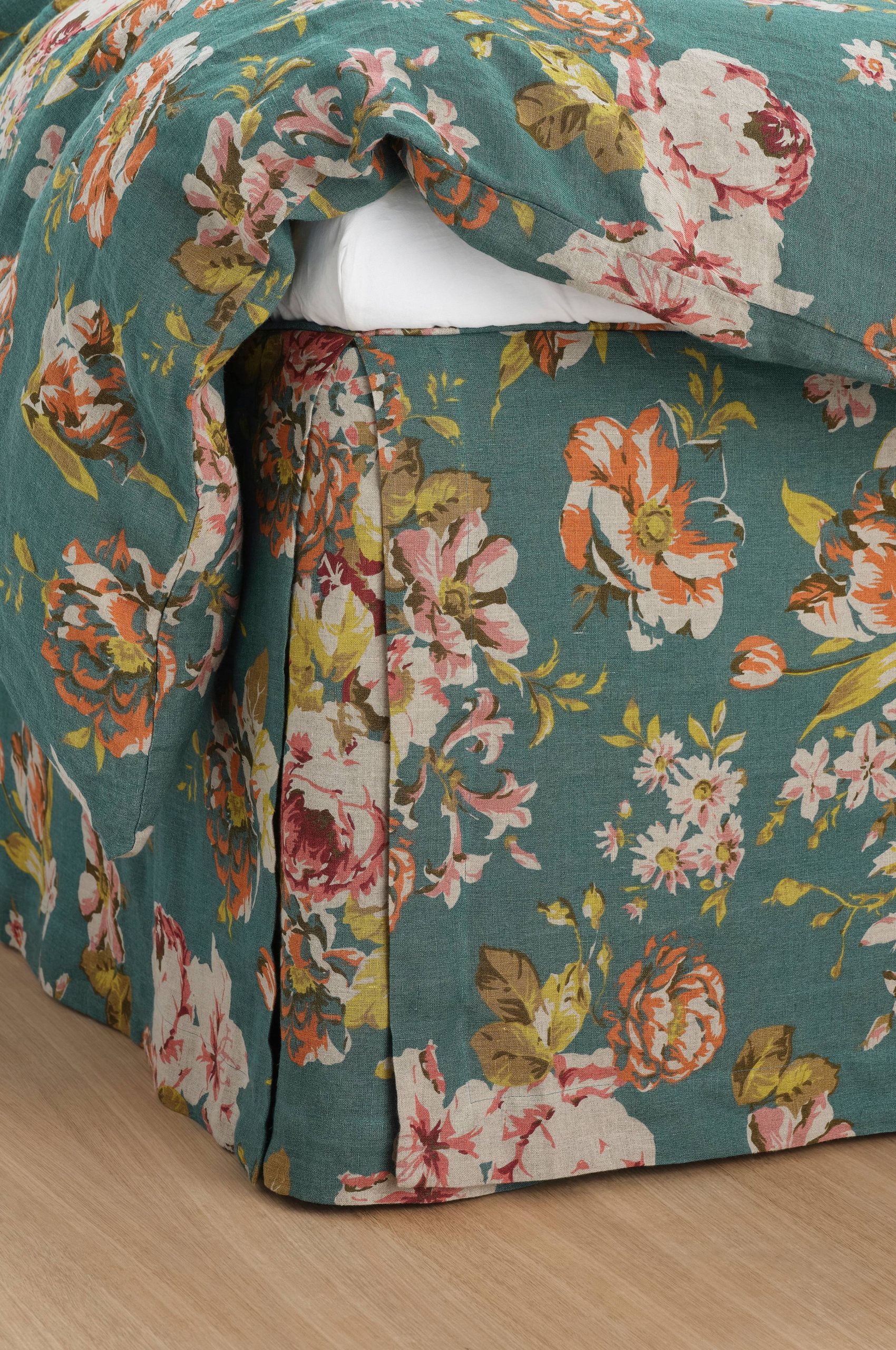 Sengekappe Candice Rose i vasket lin 52 cm v:419283