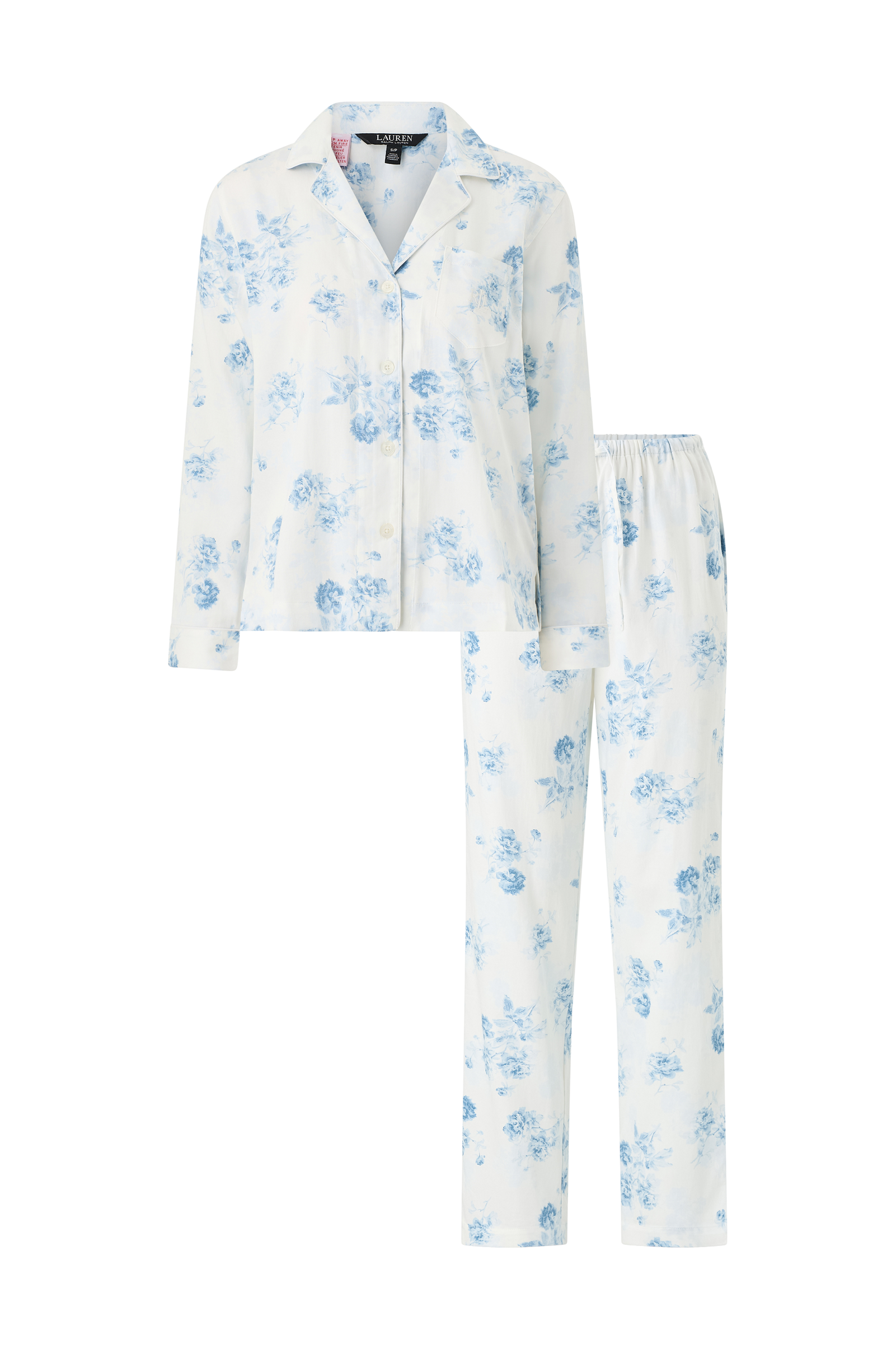 Pysjsett LRL L/s notch collar long pant pj set v:7354571
